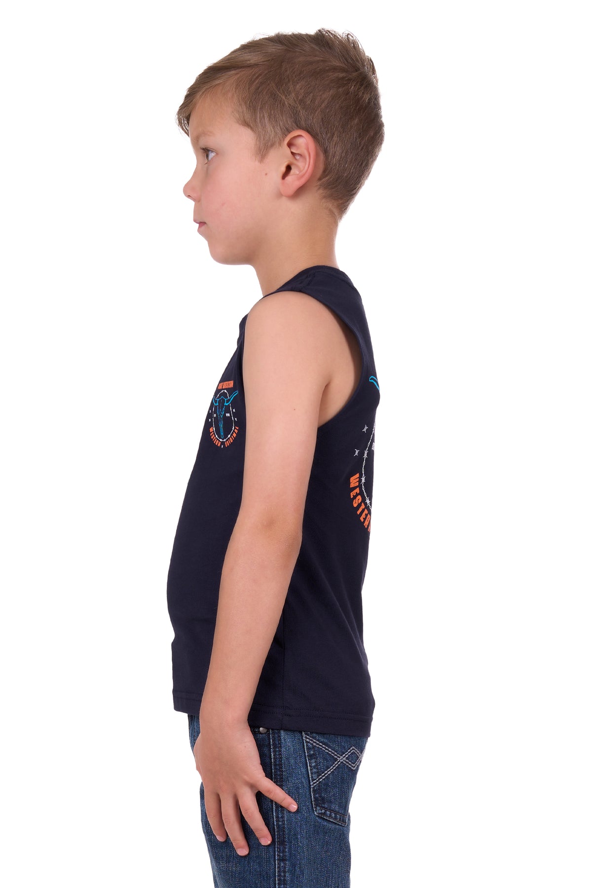 Pure Western Boys Fred Muscle Tank - Black Friday Sale
