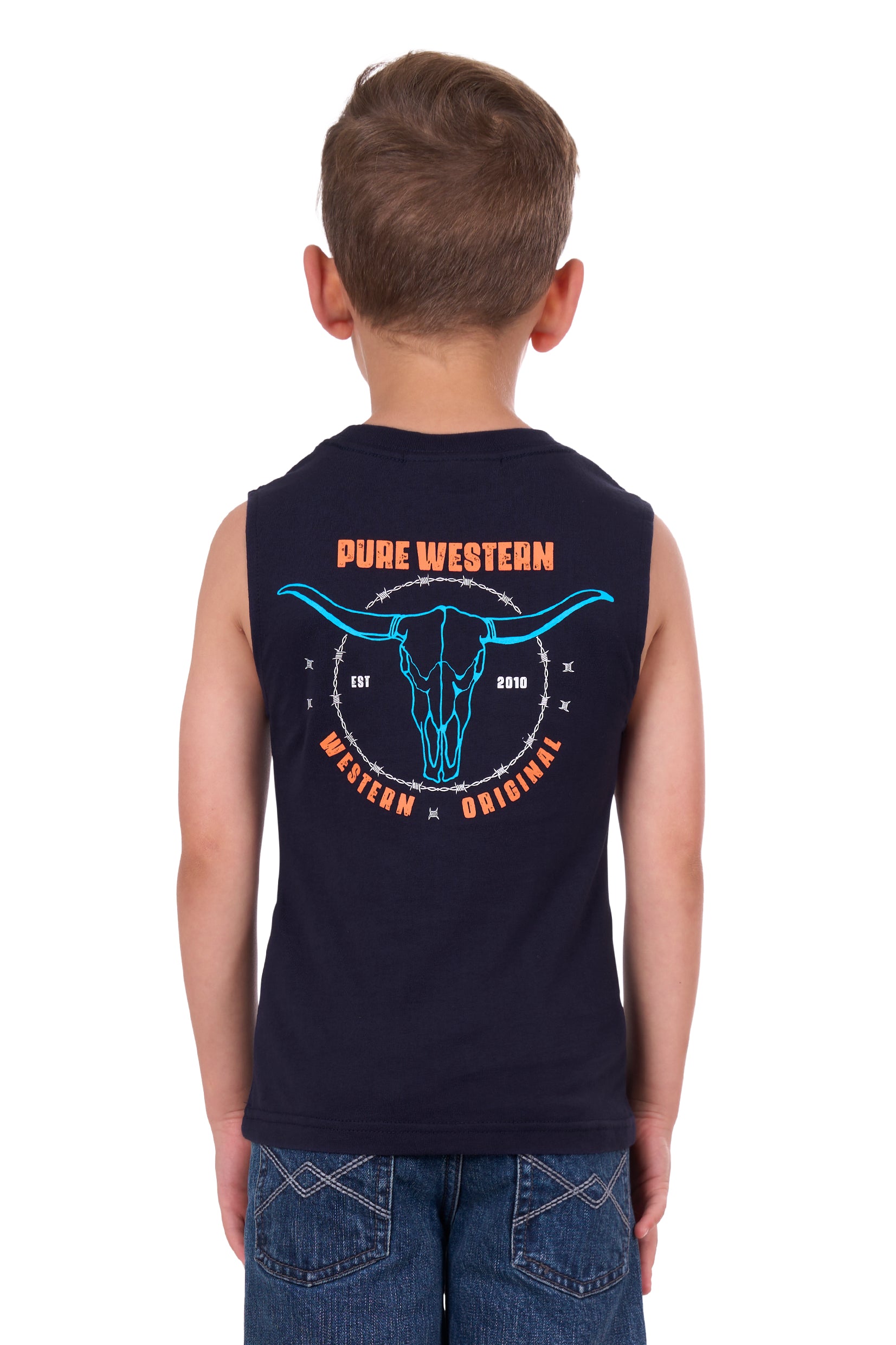 Pure Western Boys Fred Muscle Tank - Black Friday Sale