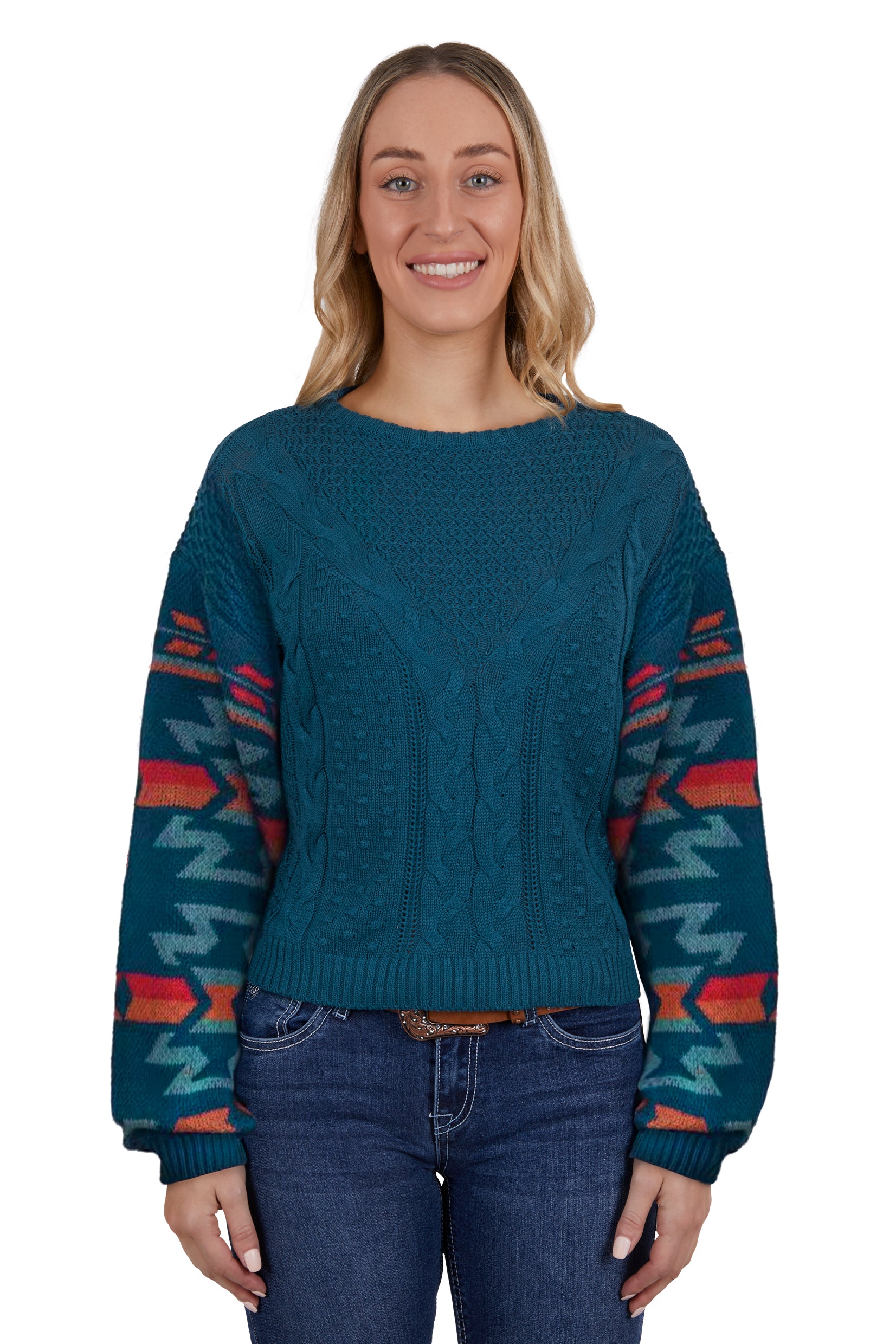 Pure Western Wmns Knitted Pullover