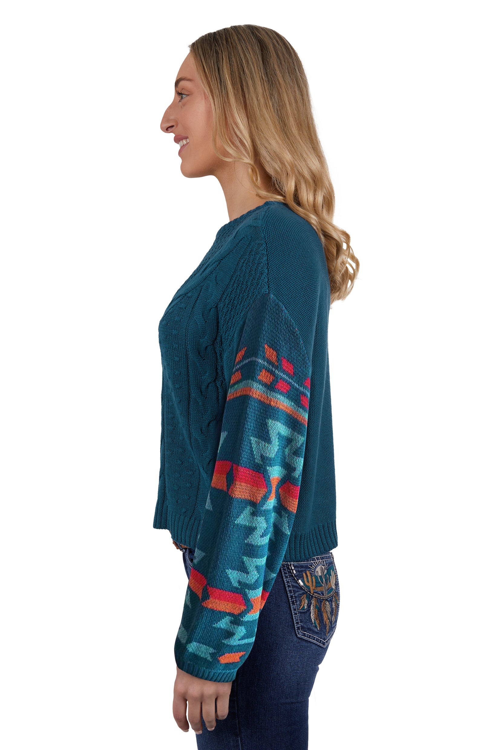 Pure Western Wmns Knitted Pullover