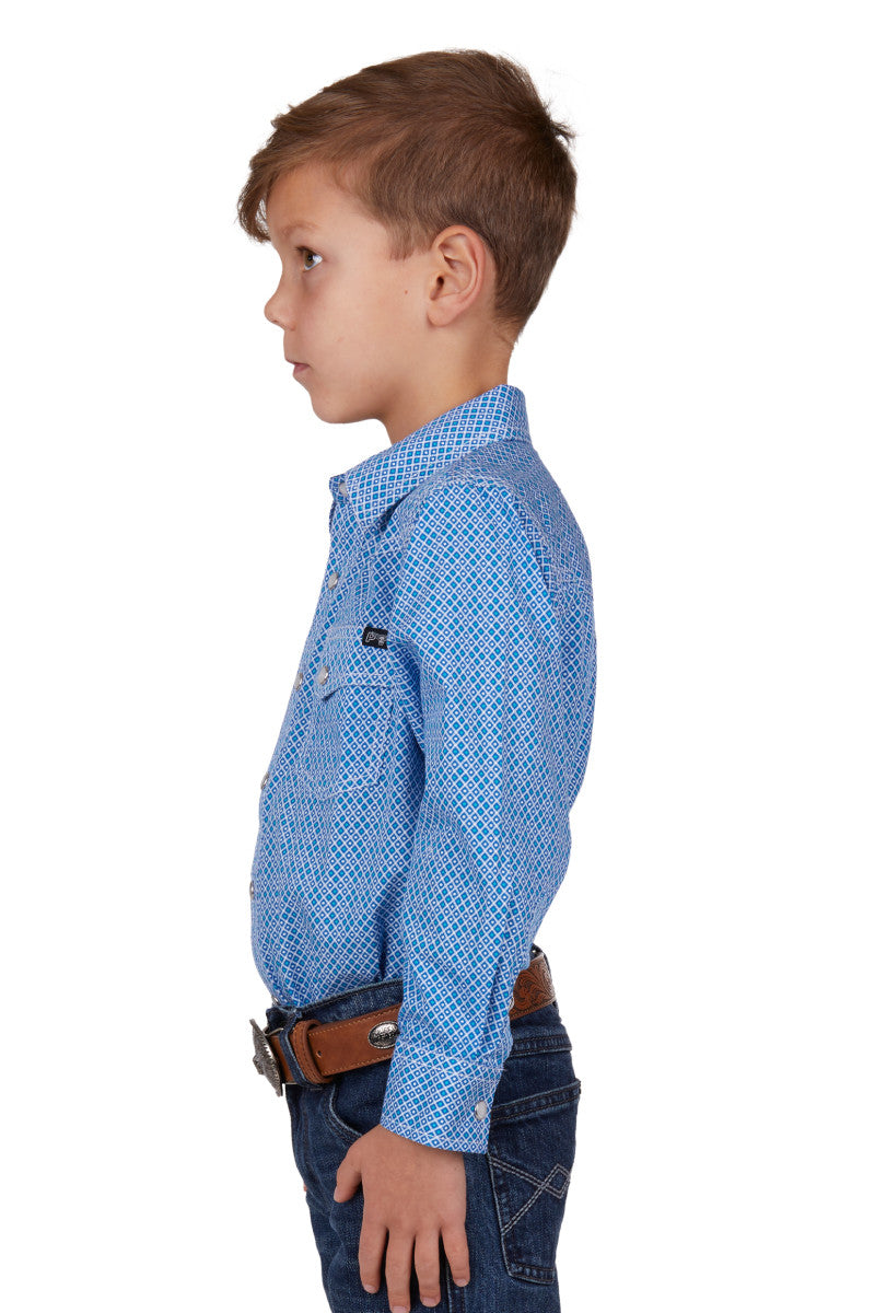 Pure Western Boys Hewitt LS Shirt - Black Friday Sale