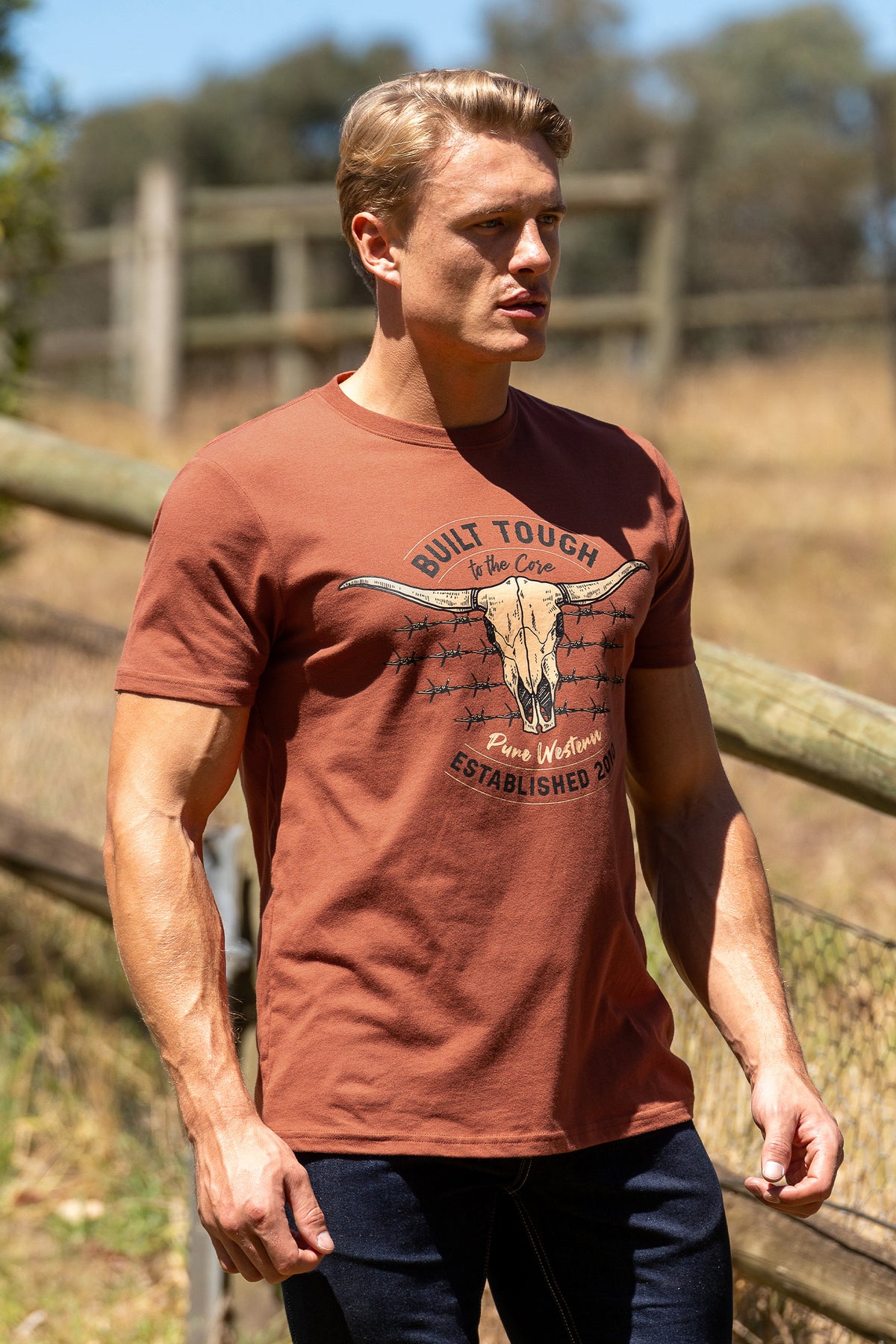 Pure Western Mens Frank SS Tee - EOFY Sale