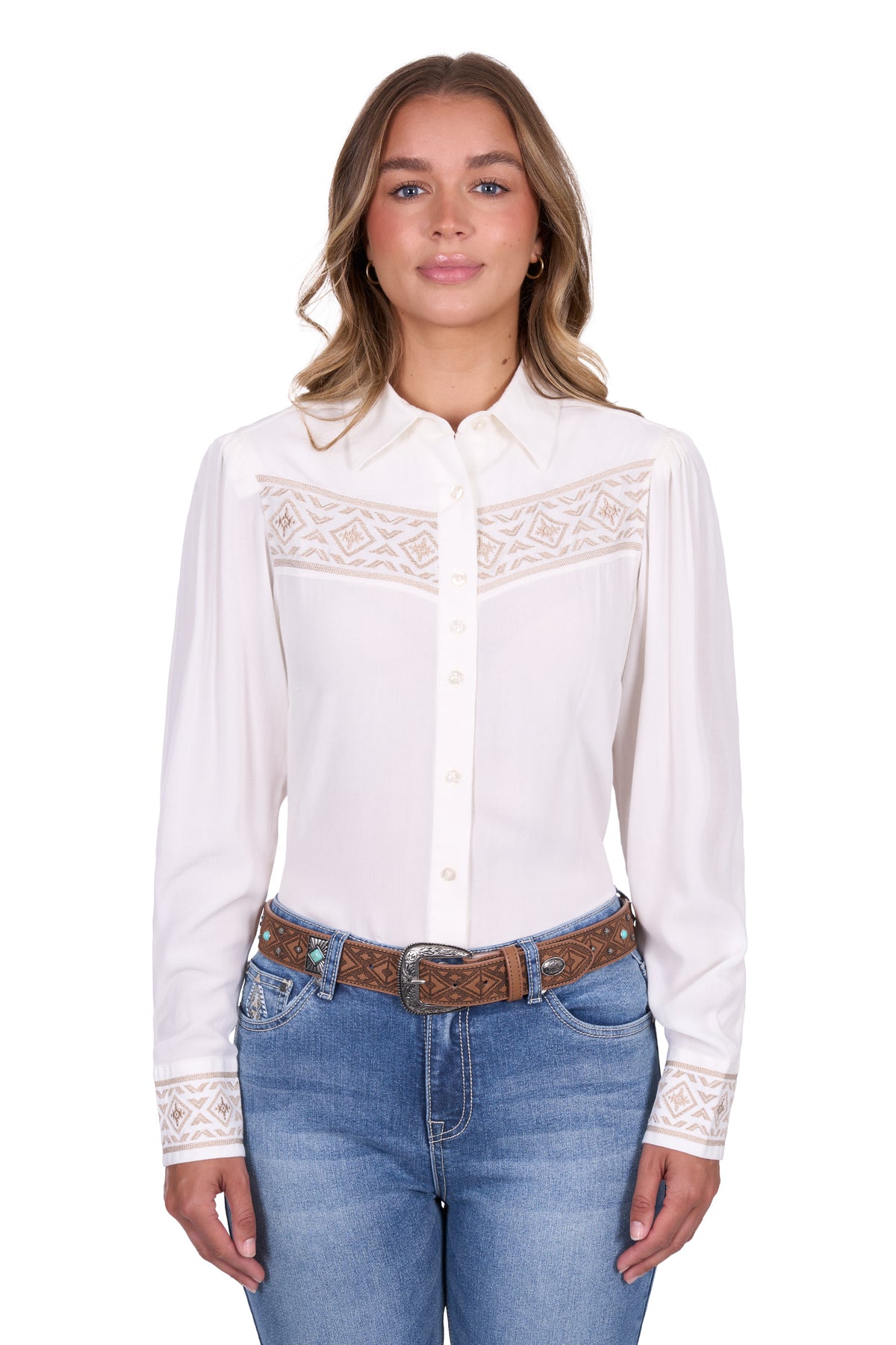 Pure Western Wmns Monica LS Shirt - EOFY Sale