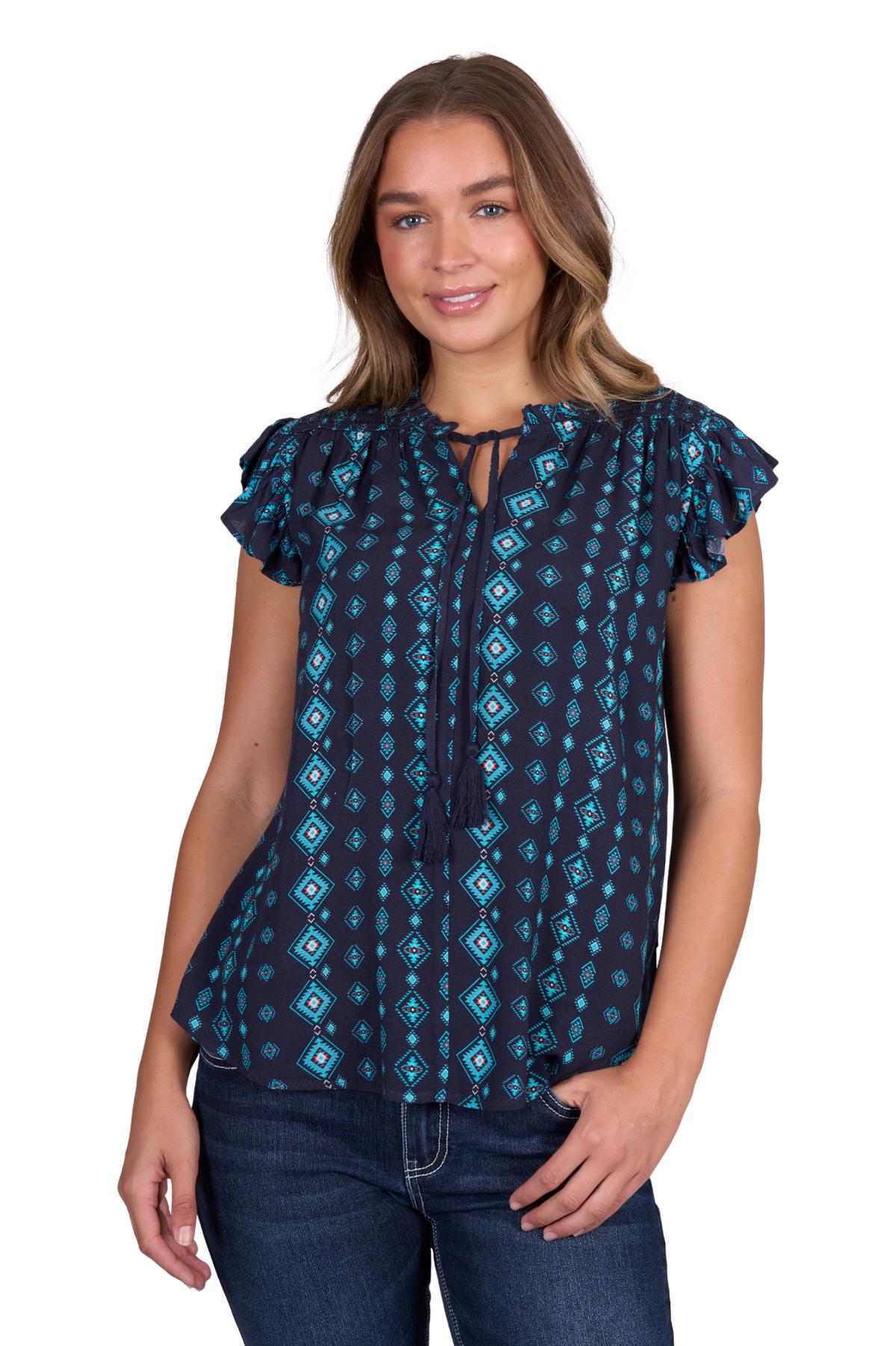 Pure Western Wmns Estella Sleeveless Blouse