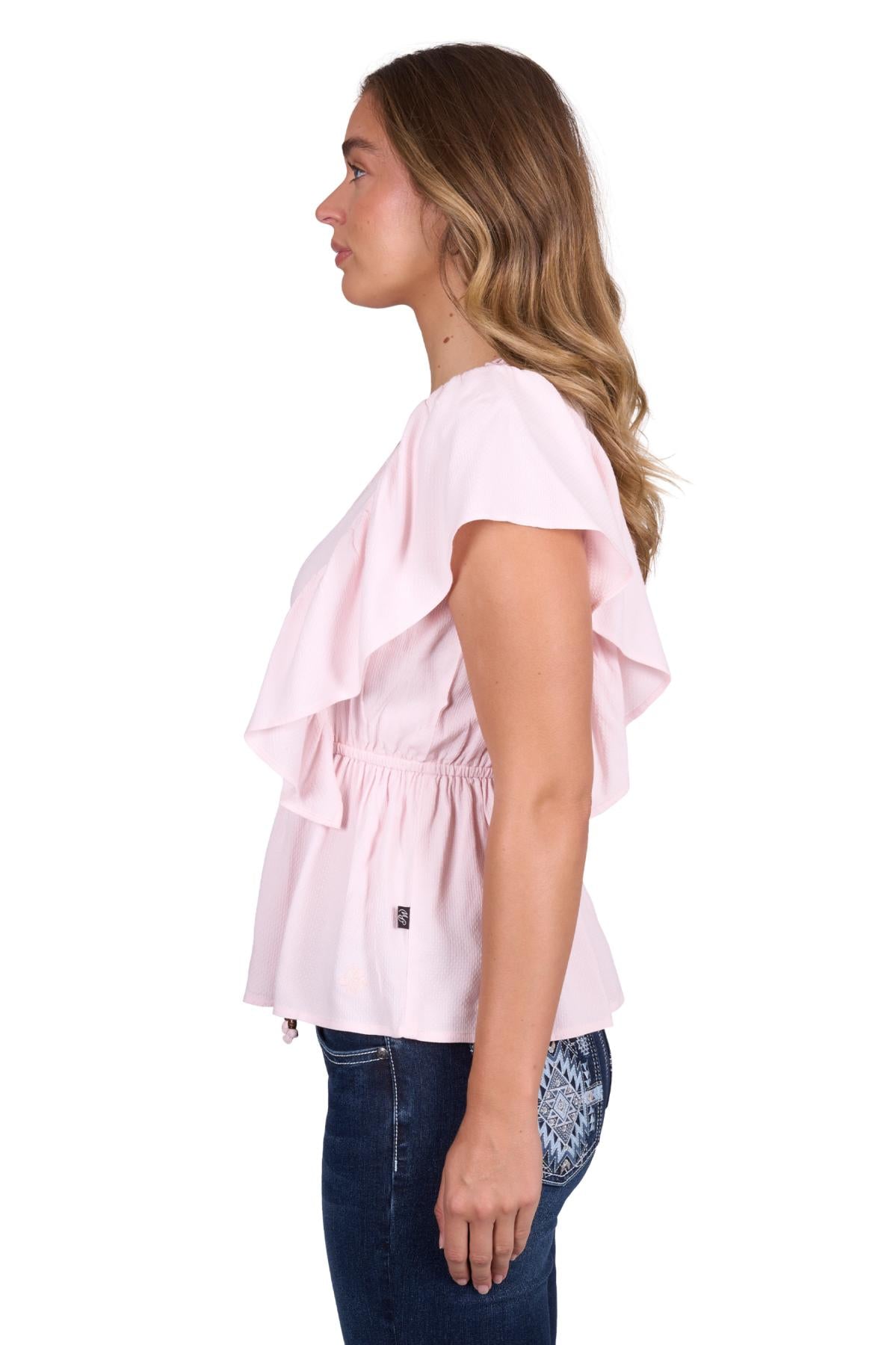 Pure Western Wmns Nikita Short Sleeve Blouse