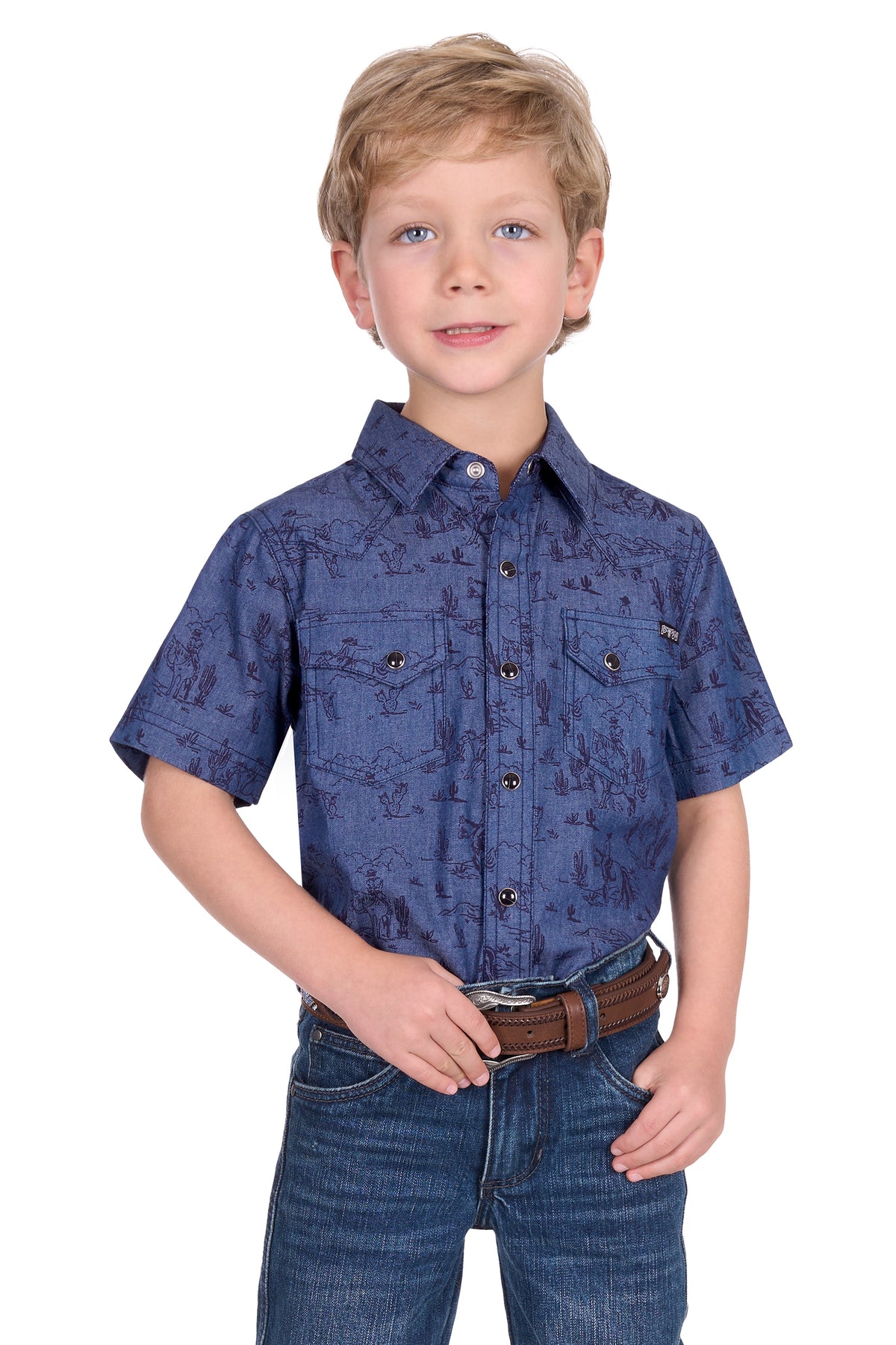 Pure Western Boys Travis SS Shirt - EOFY Sale
