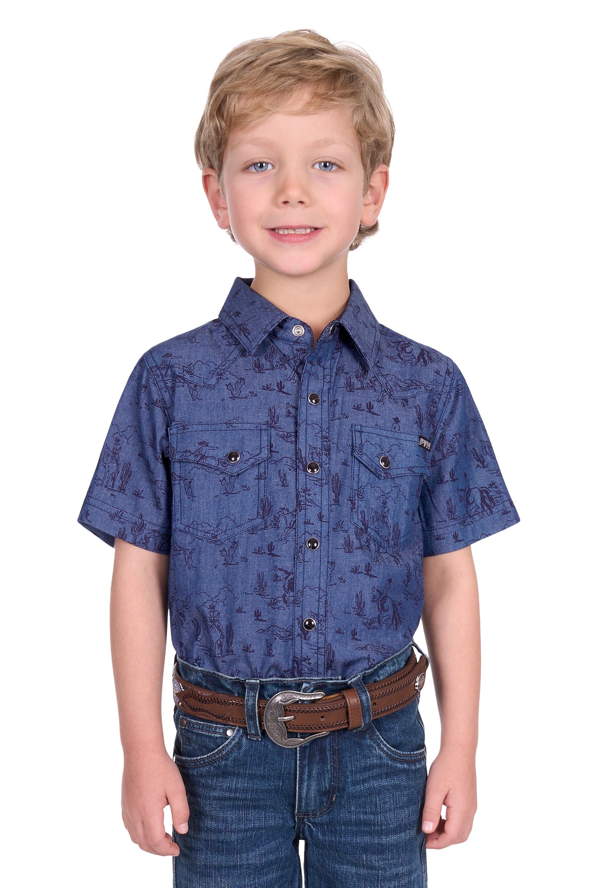 Pure Western Boys Travis SS Shirt - EOFY Sale