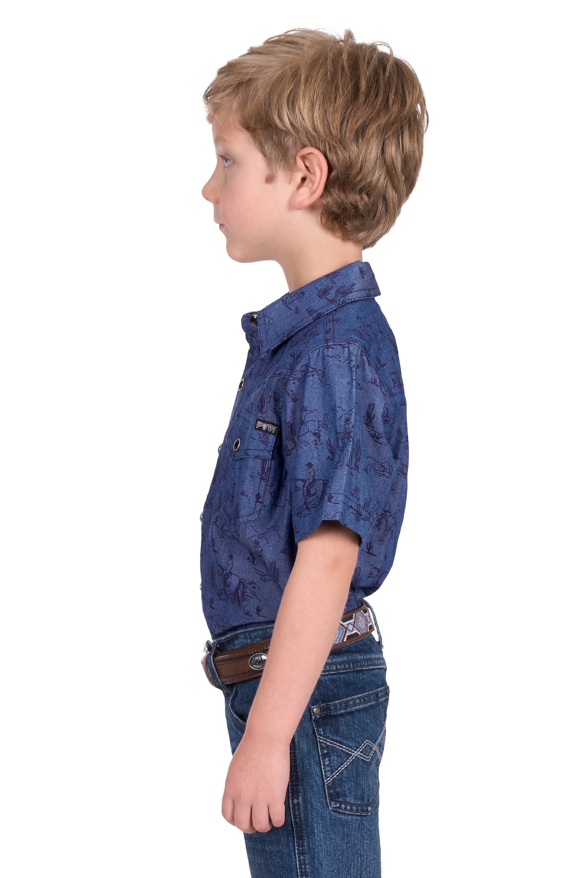 Pure Western Boys Travis SS Shirt - EOFY Sale