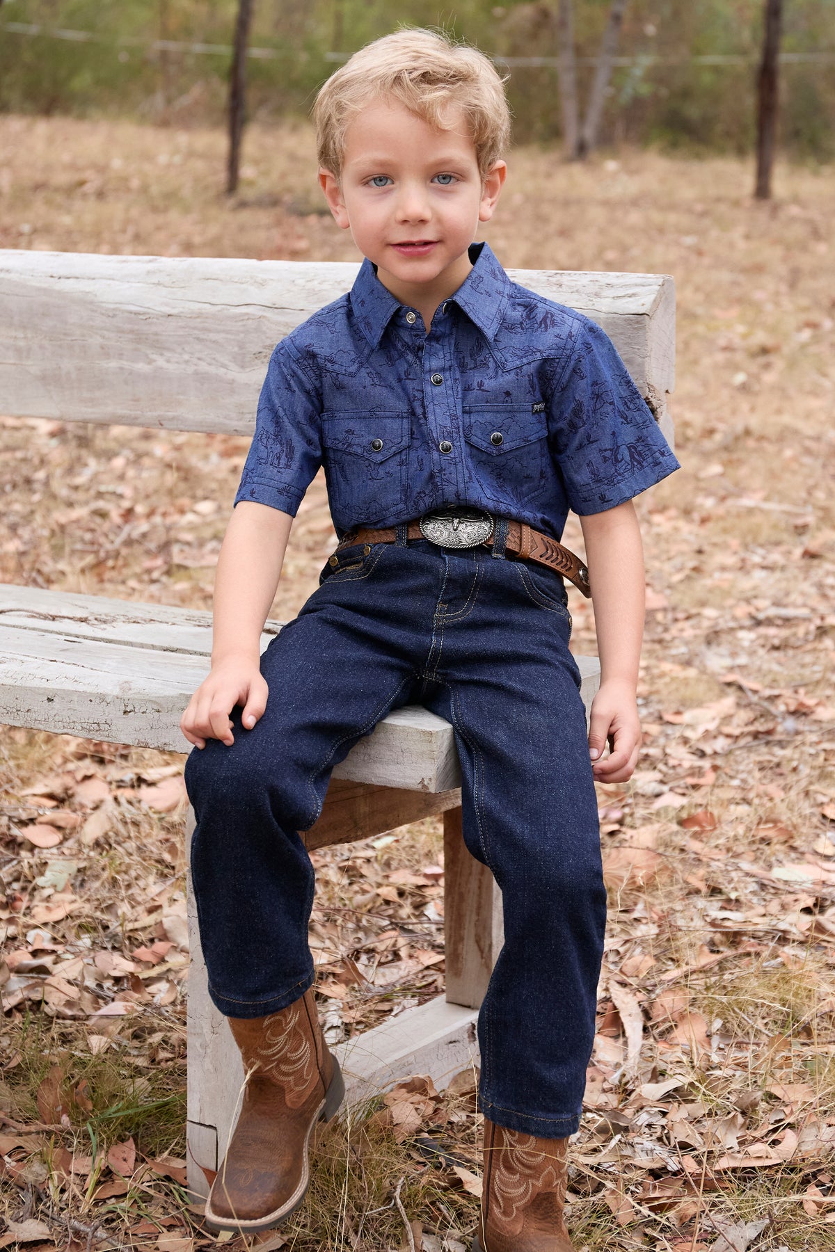 Pure Western Boys Travis SS Shirt - EOFY Sale