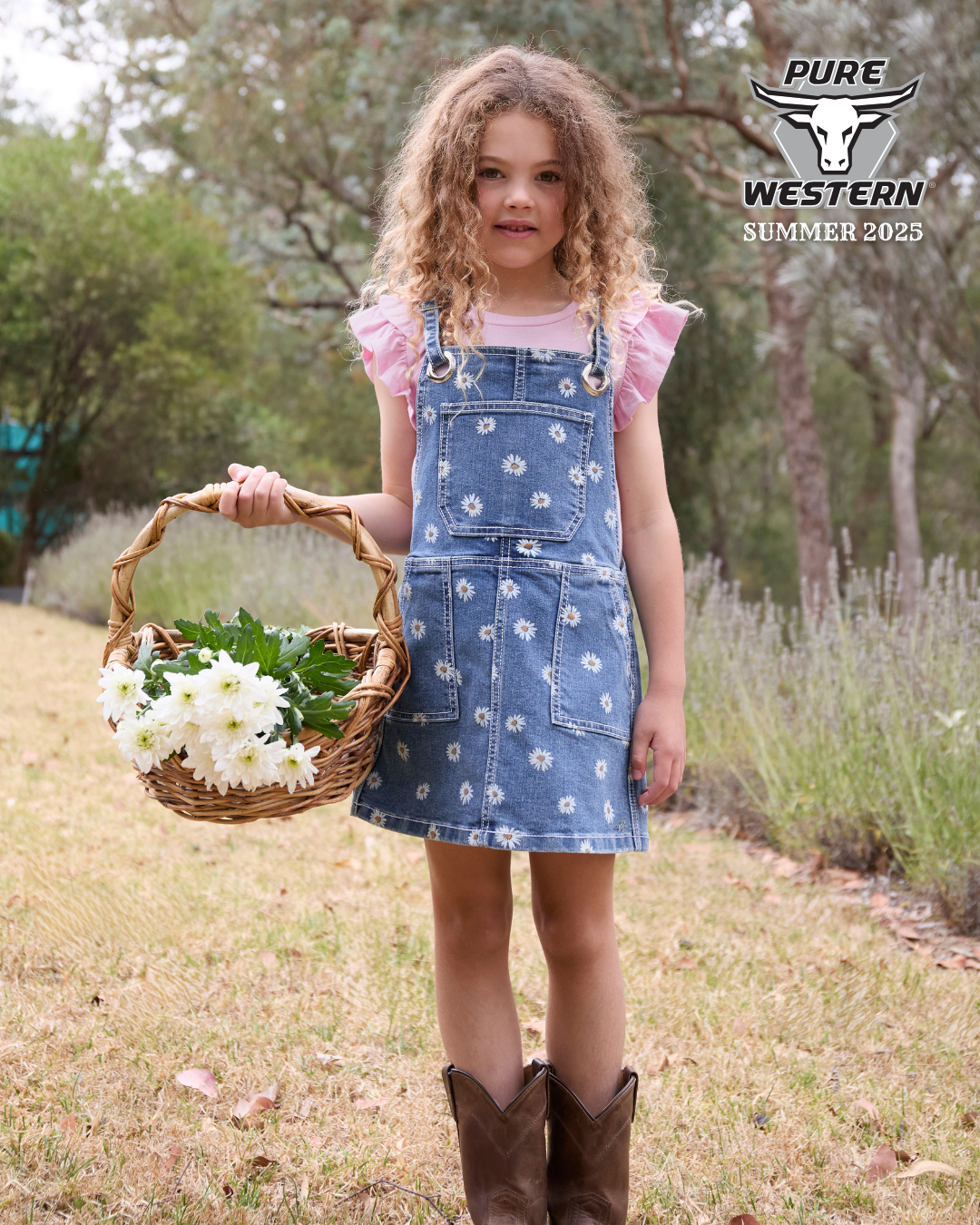 Pure Western Girls Adison Pinafore