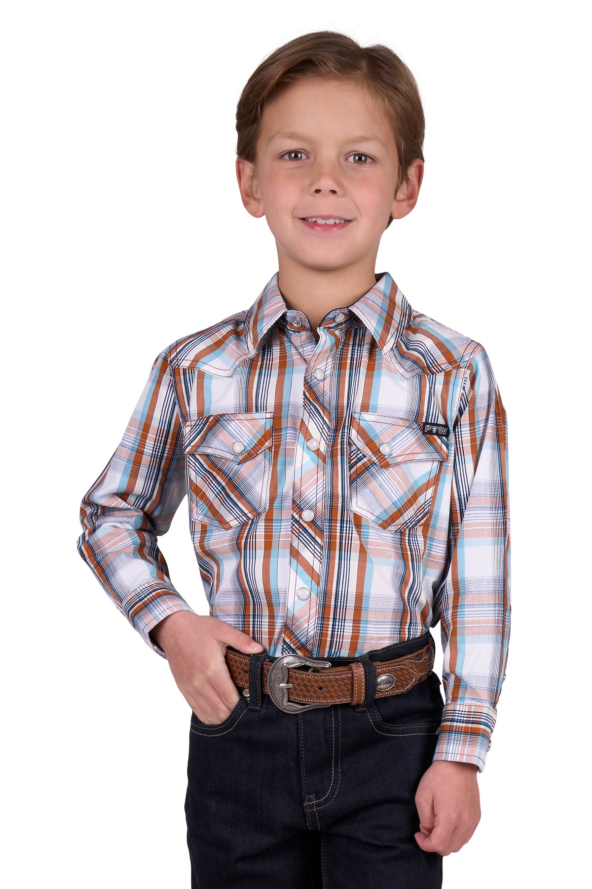 Pure Western Boys Axel Long Sleeve Shirt