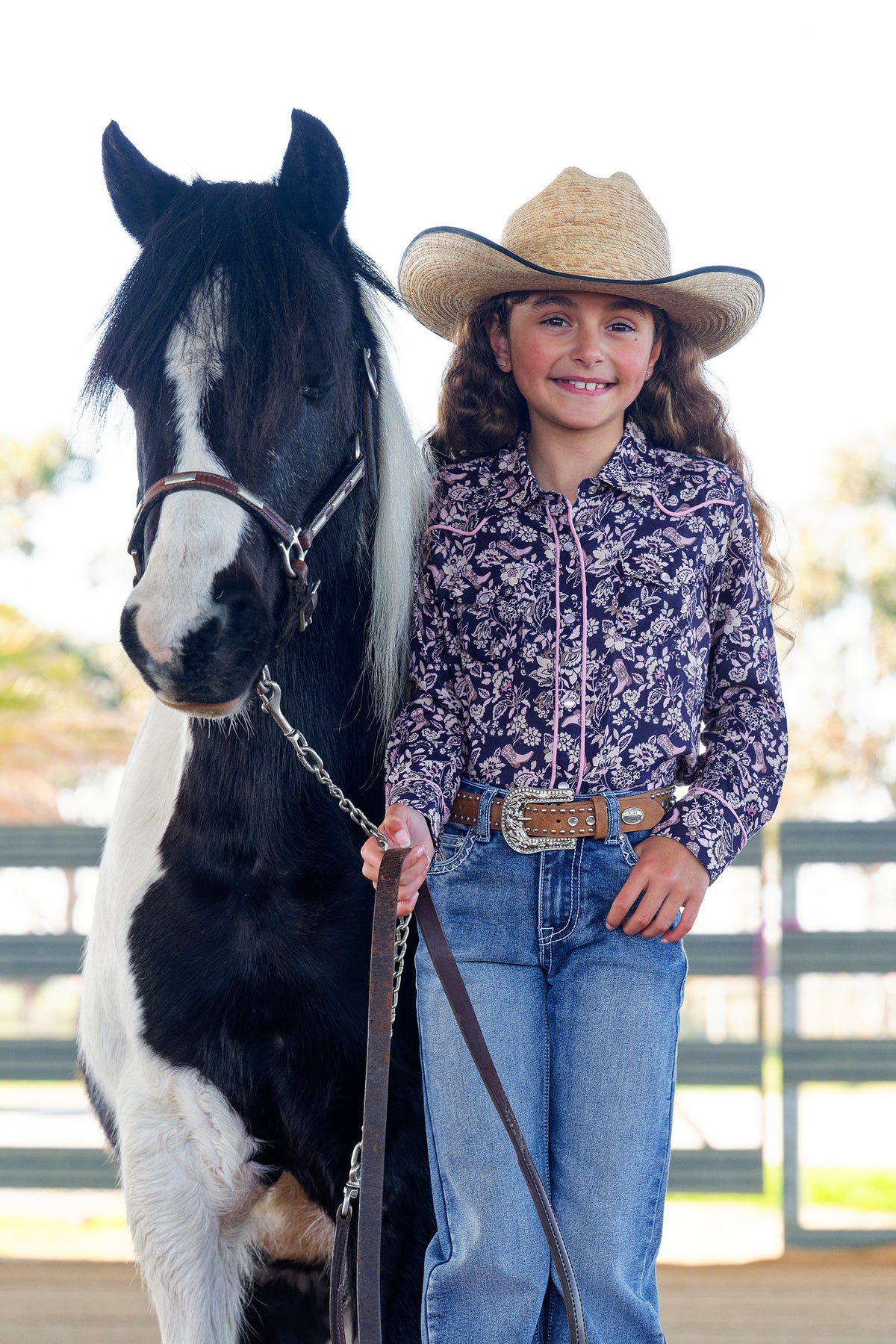 Pure Western Girls Hannah Long Sleeve Shirt - Black Friday Sale