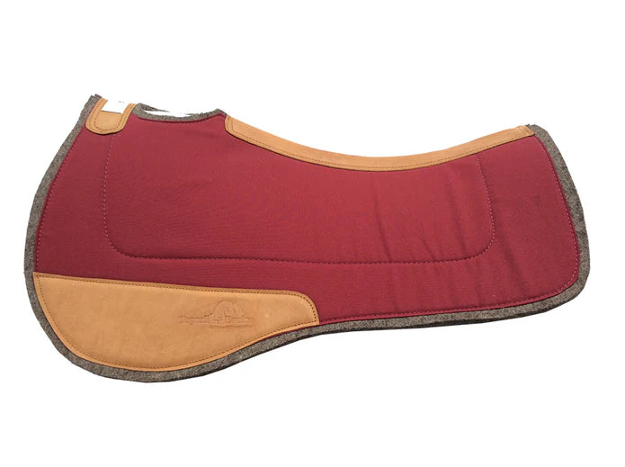 Toprail Contoured Wool/Pad with Leather Wear Pads