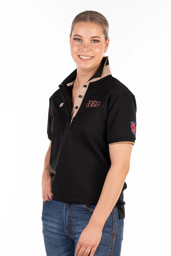 Hitchley and Harrow Loose Fit Polo - Black