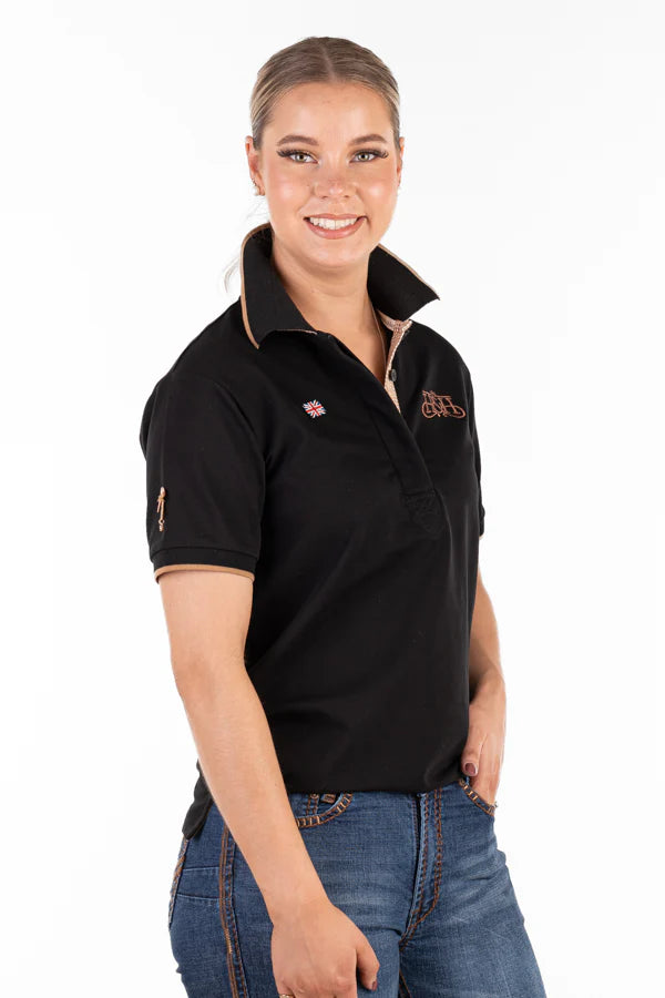 Hitchley and Harrow Loose Fit Polo - Black