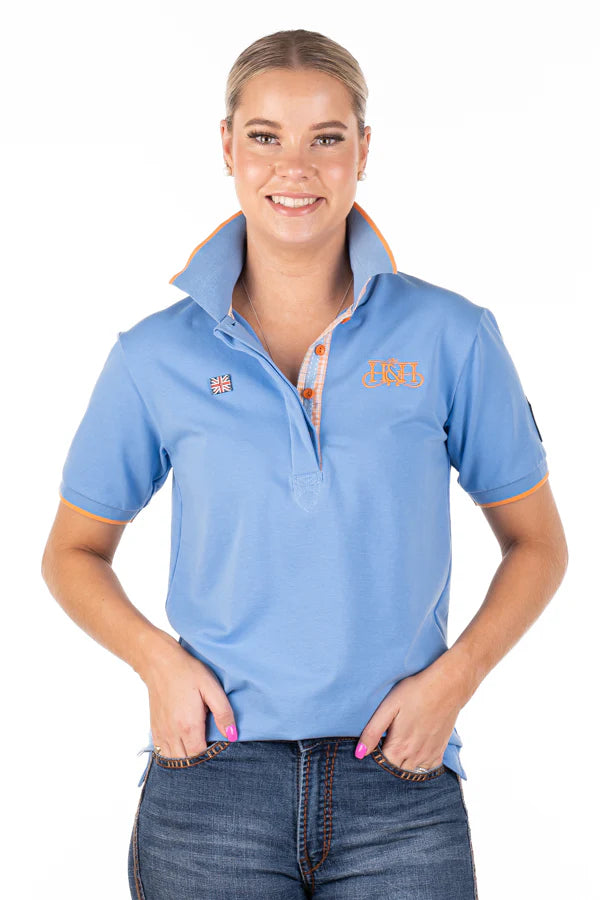 Hitchley and Harrow Loose Fit Polo - Mid Blue