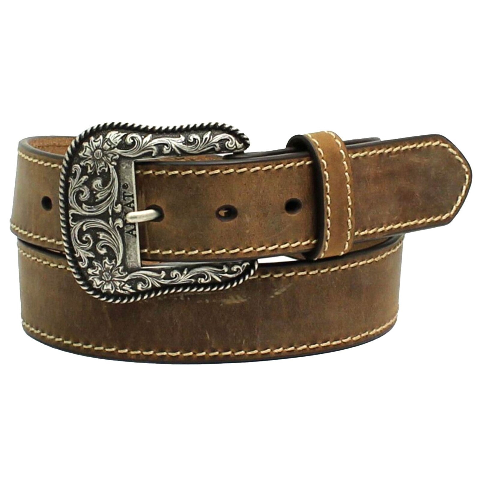 Ariat Wms Distressed Leather Belt 1.5in Brown