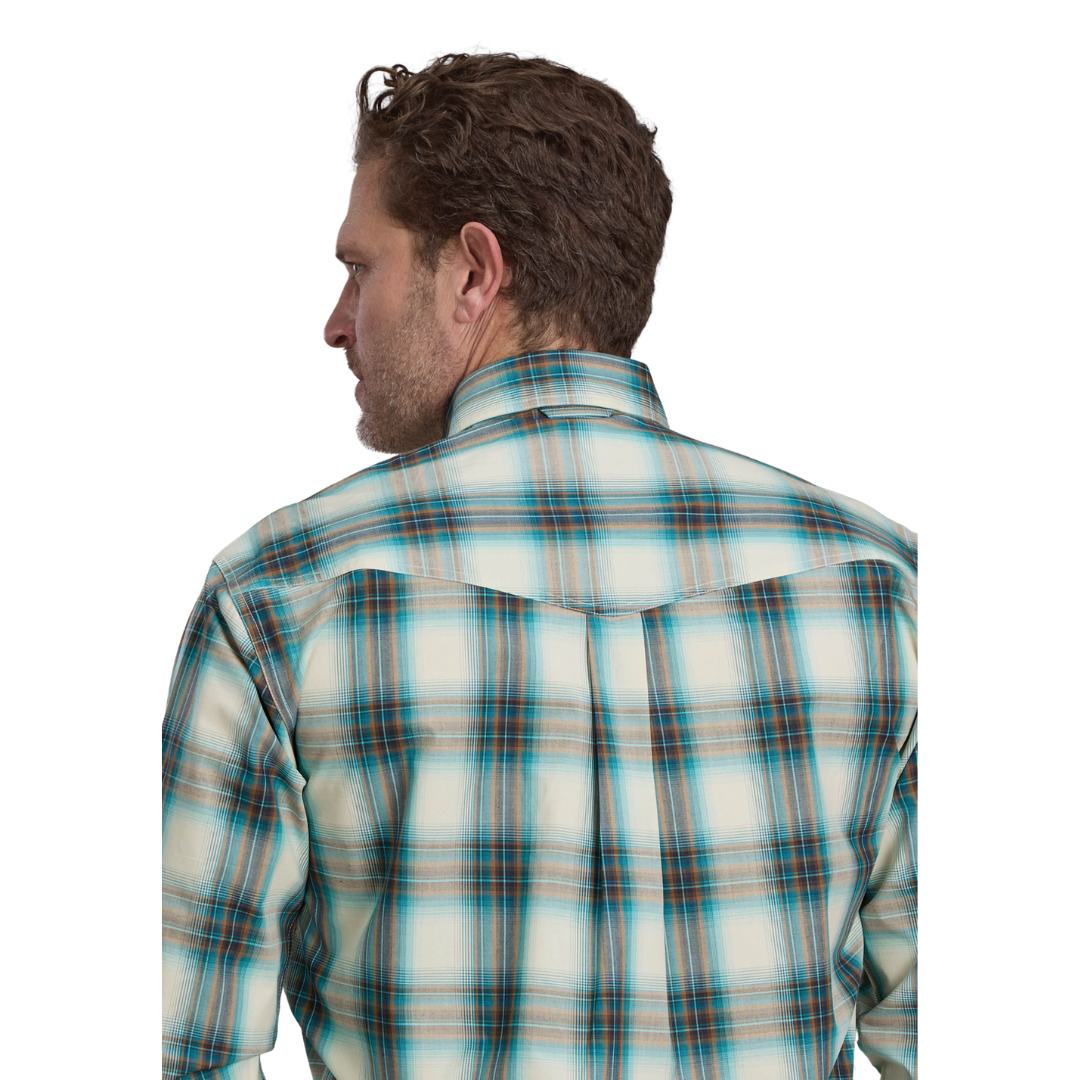 Roper Mns Amarillo Collection LS Shirt Plaid Brown