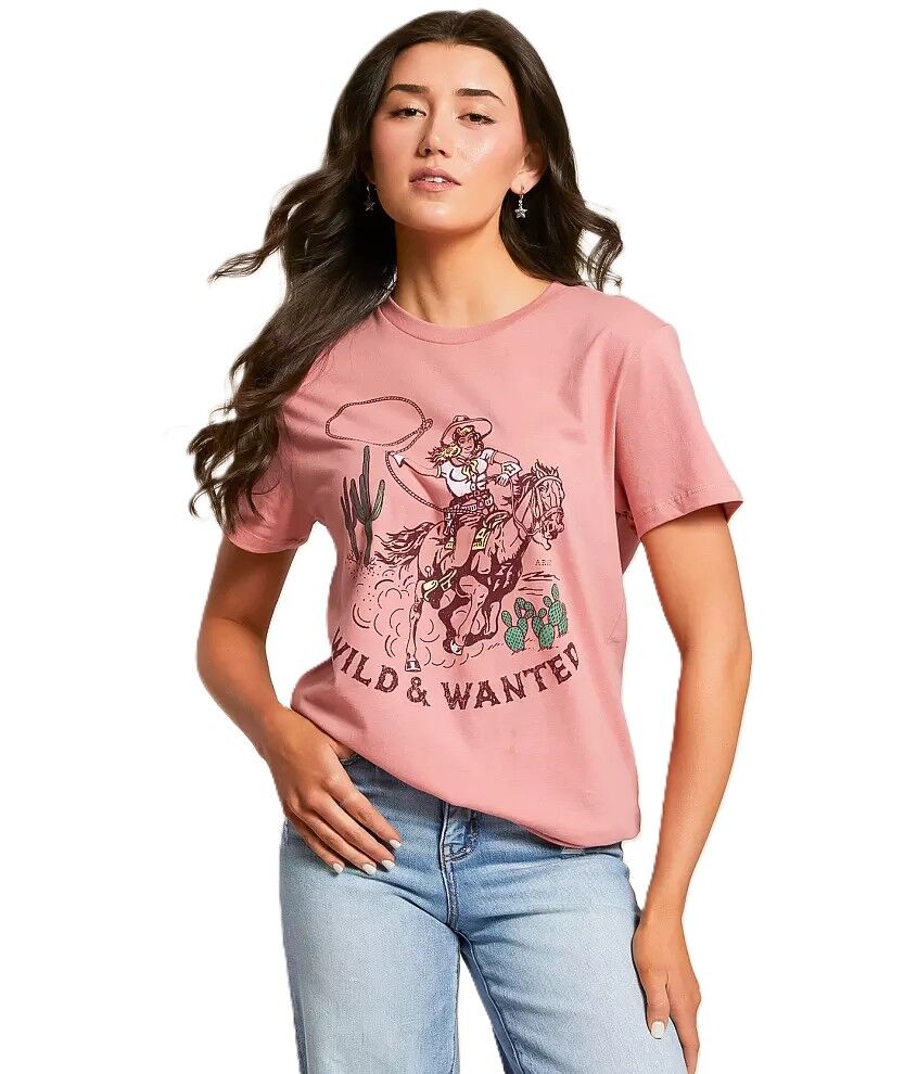 Ariat Wms Western Pulp SS Tee Dusty Rose - Clearance
