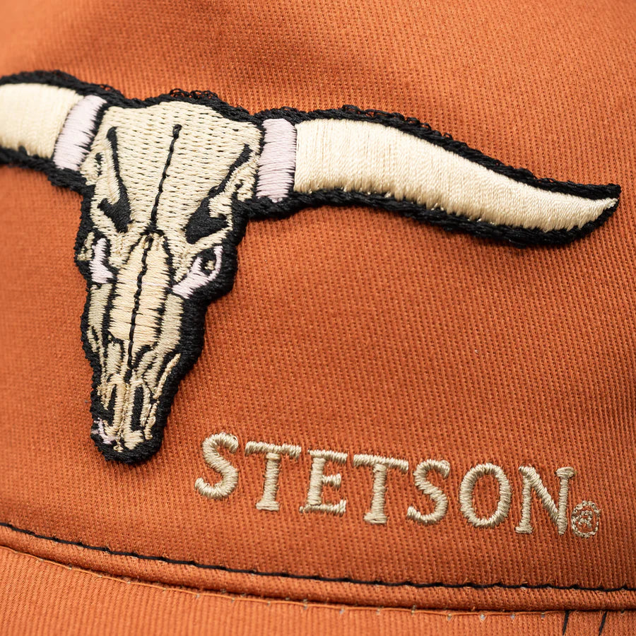 Stetson Cap Buffalo Skull Orange