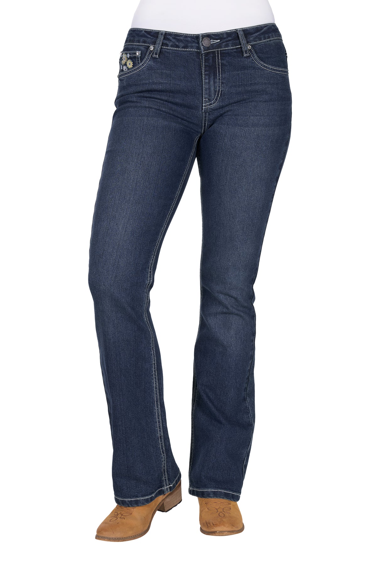 Pure Western Wmns Jay Boot Cut Jean 32 Leg