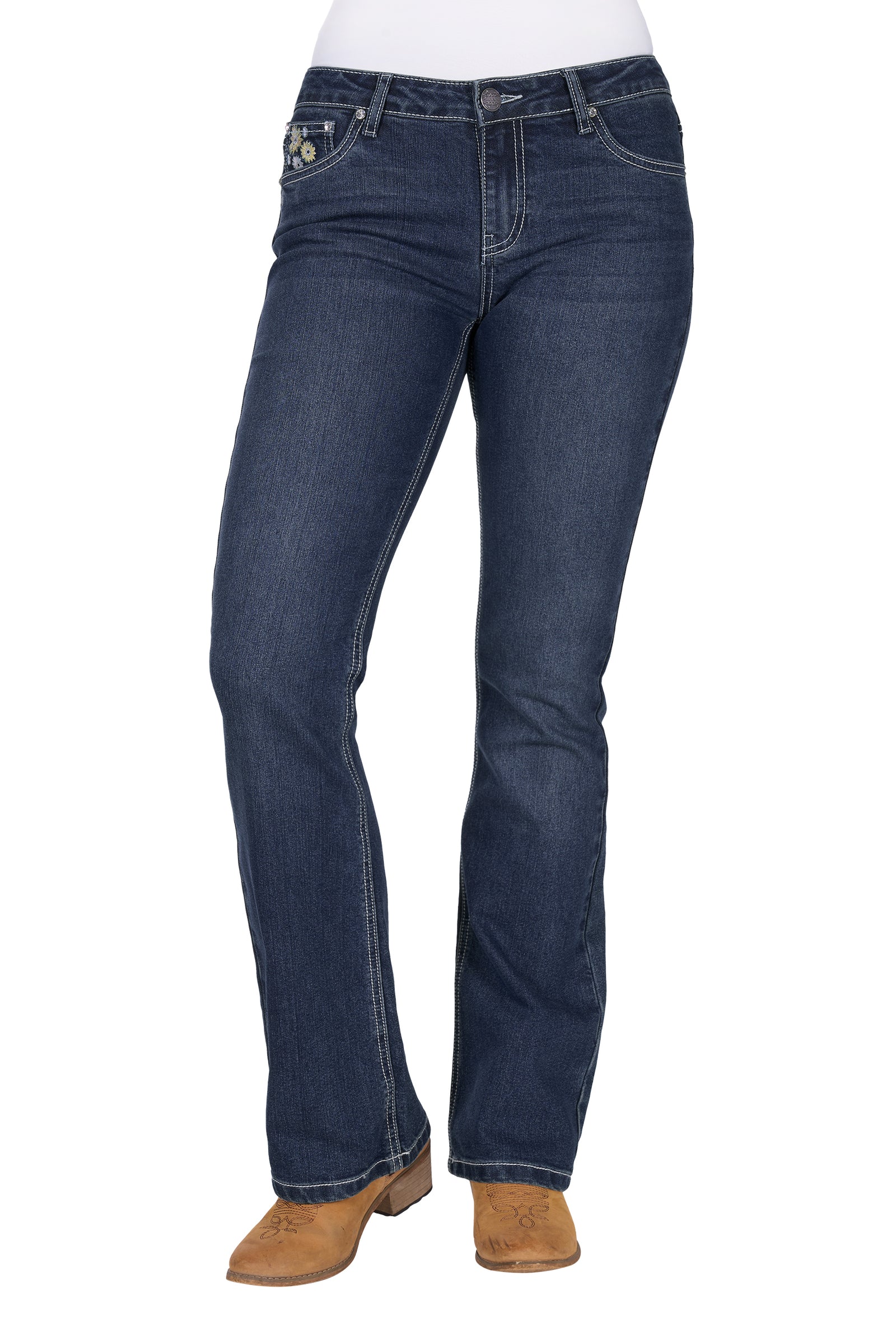 Pure Western Wmns Jay Boot Cut Jean 32 Leg