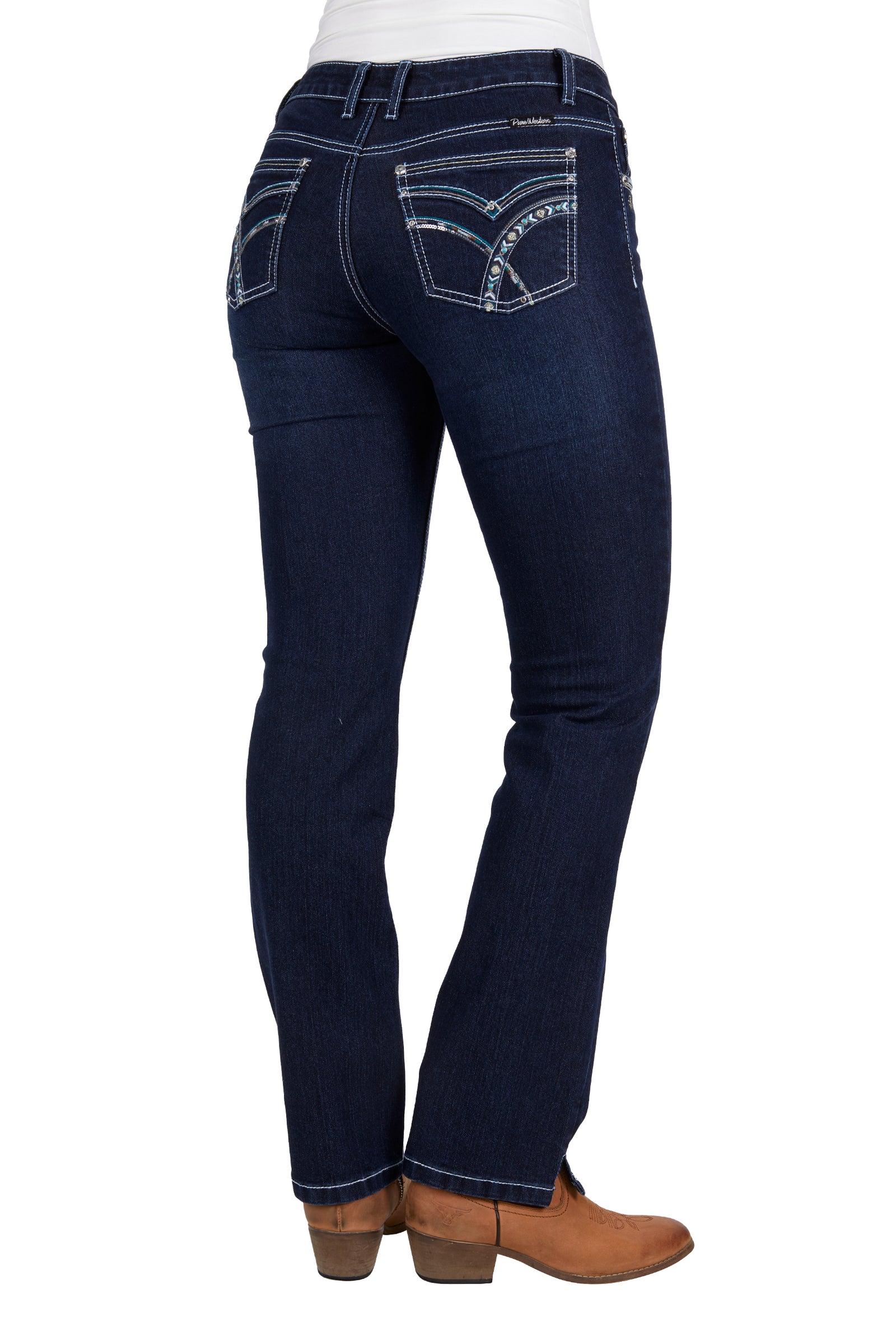 Pure Western Wmns Oda Straight Leg Jean
