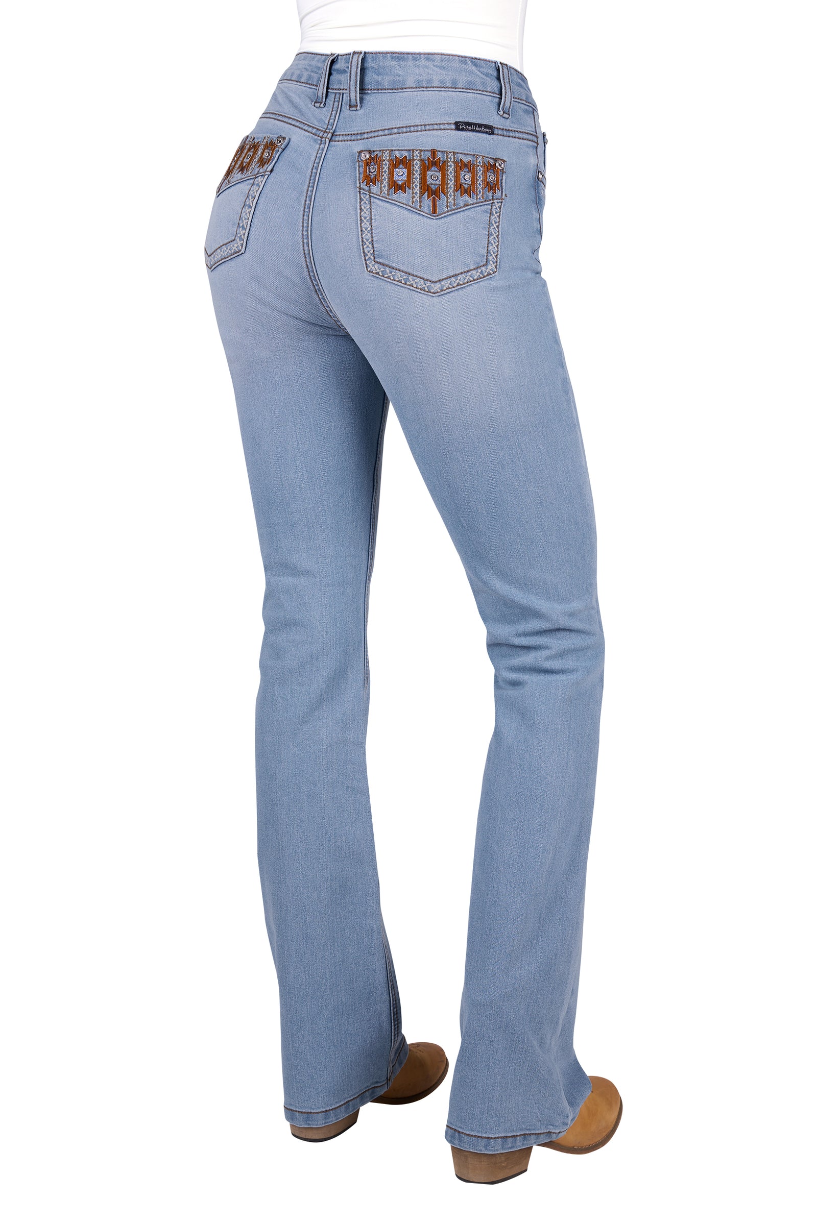 Pure Western Wmns Liz Hi Rise BootCut Jeans 34 Leg
