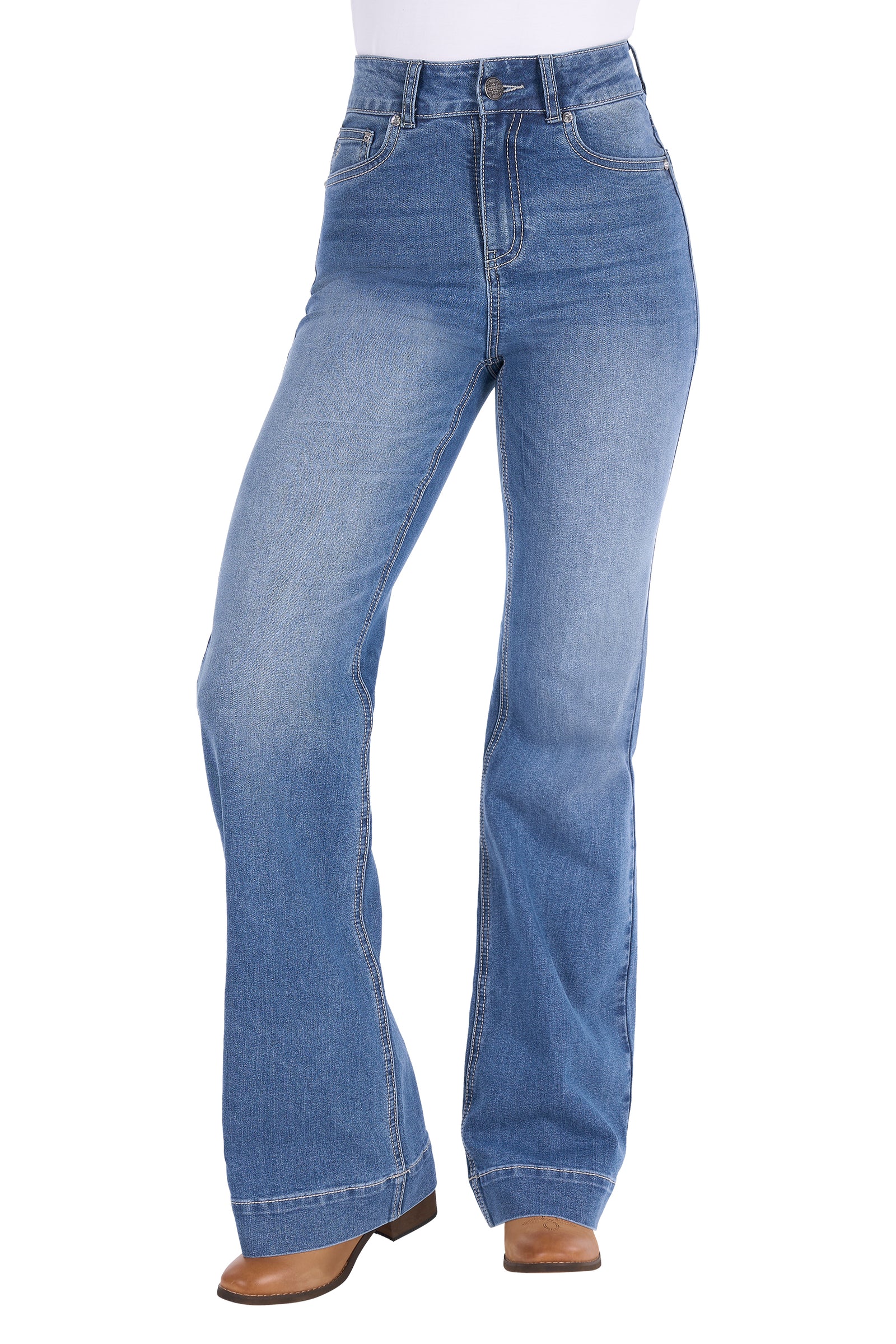 Pure Western Wmns Banks Trouser Jean 34 Leg