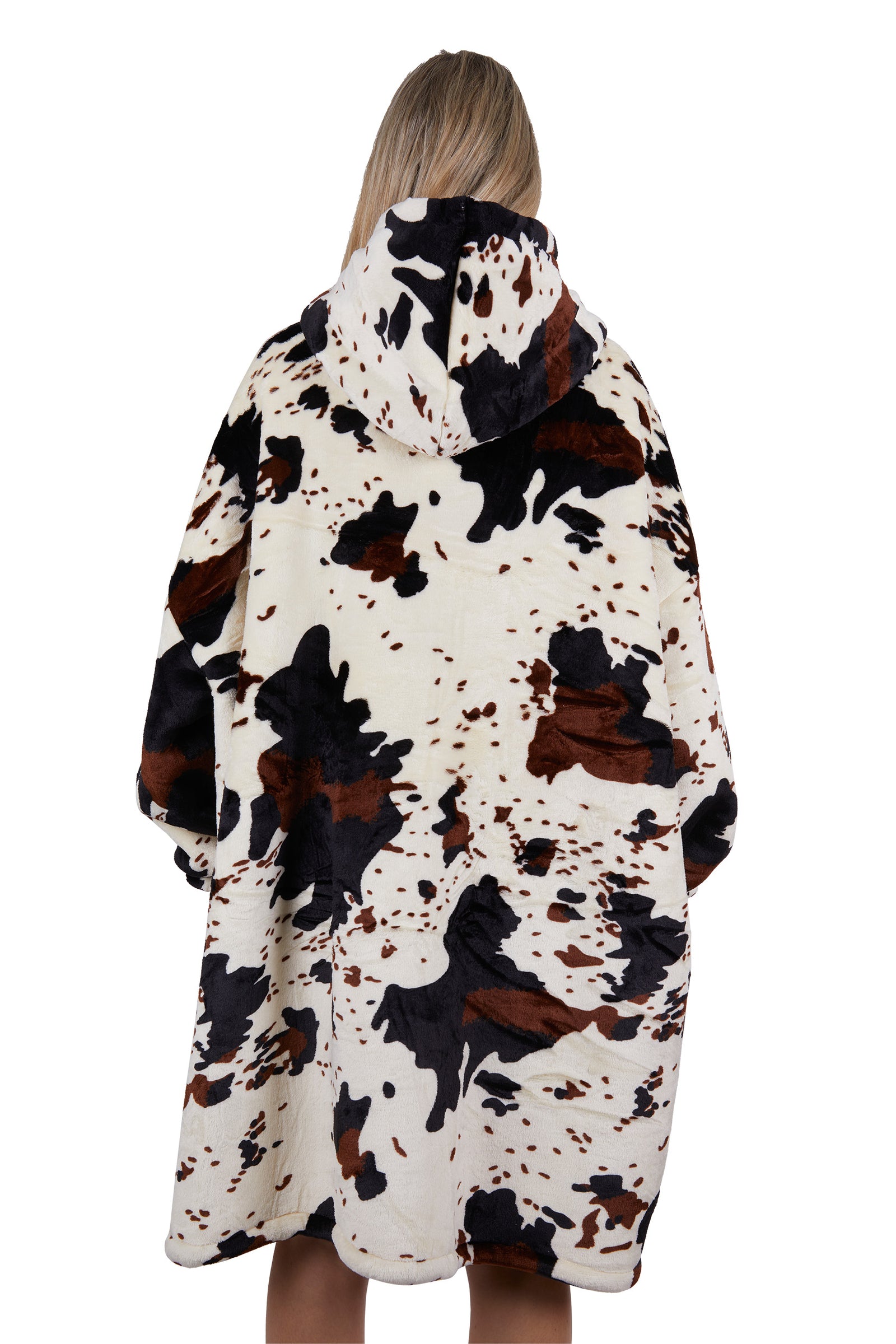 Pure Western Adult Cow Print Snuggle Hoodie