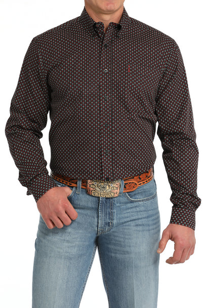Cinch Modern Fit Black Print Shirt