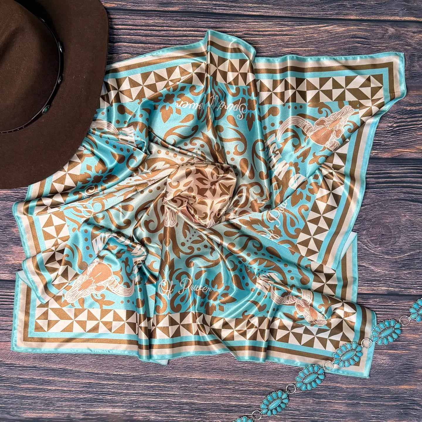 Paisley Wild West Print Silk Scarf | Country Clothing - Scarf | Saddleworld Ipswich