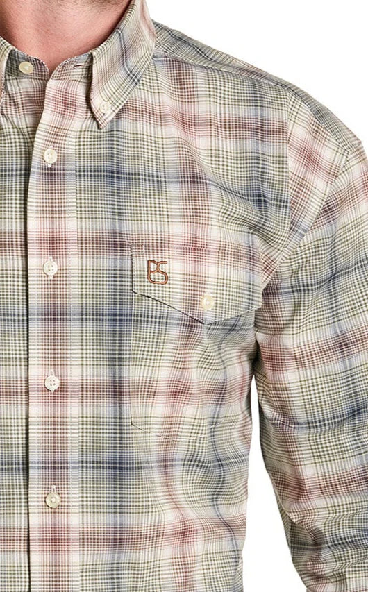 Panhandle Ombre Plaid Long Sleeve Shirt | Country Clothing - mens Shirts | Saddleworld Ipswich