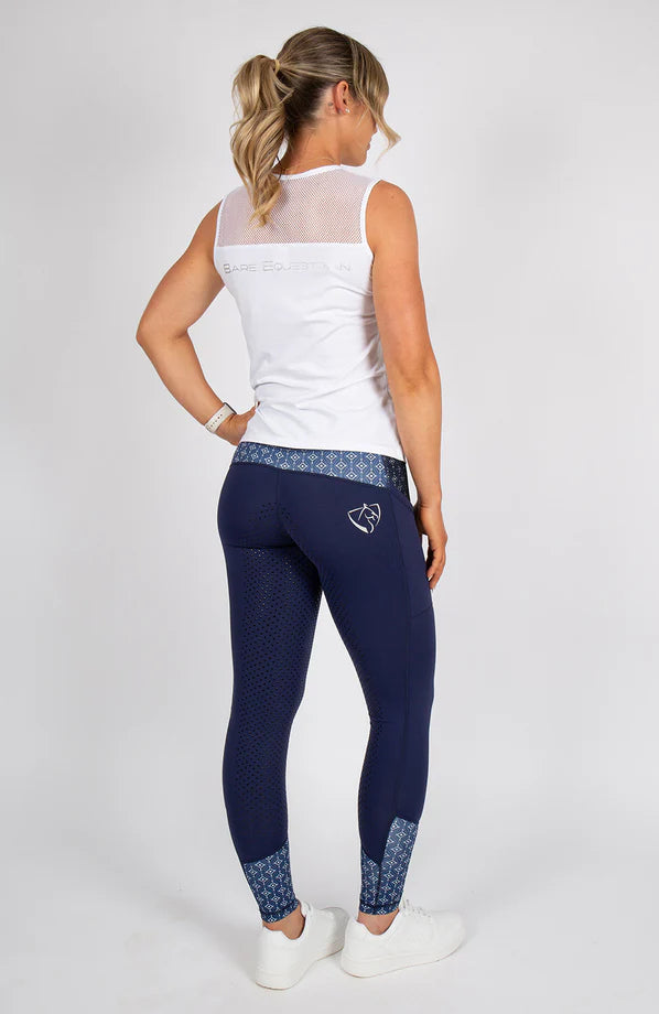 Bare Equestrian Performance Riding Tights - Navy Nomad