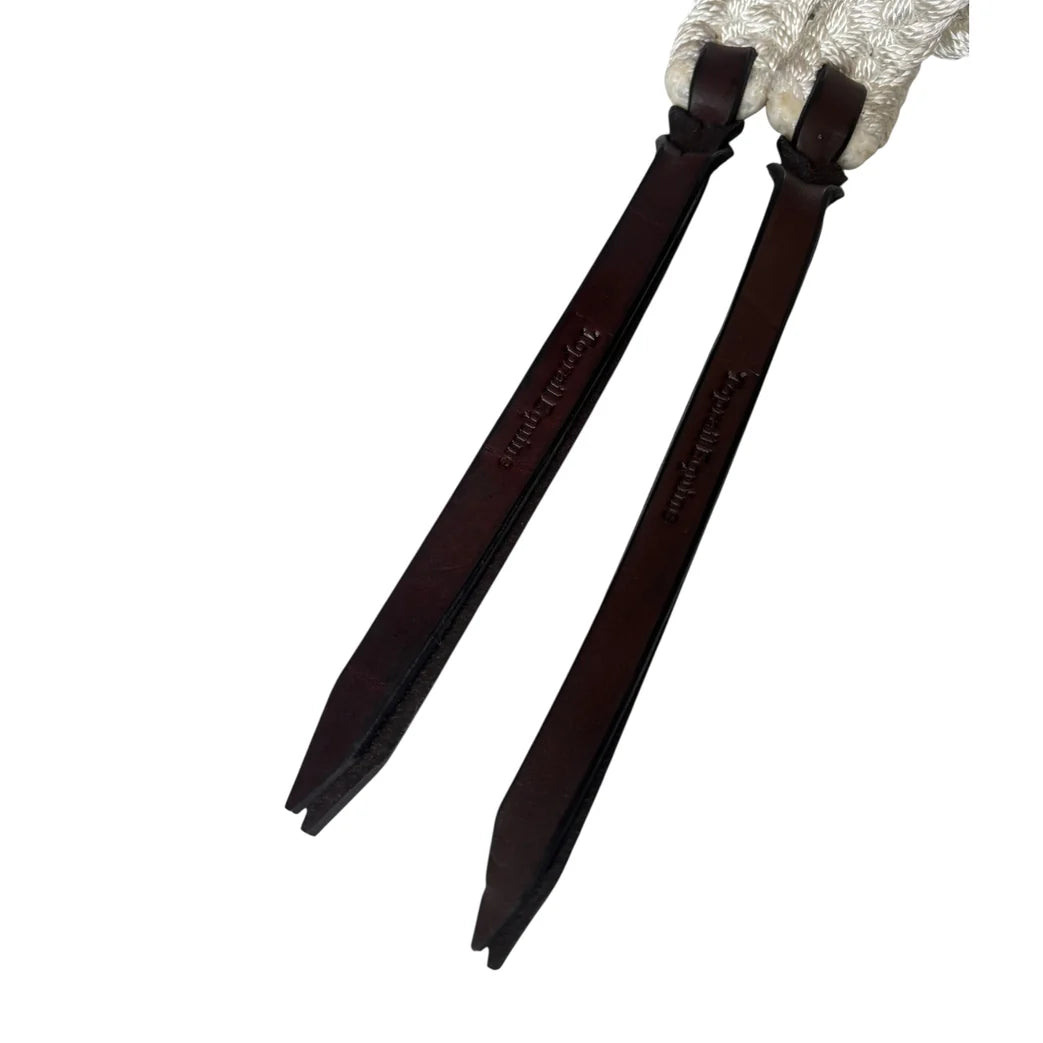 Toprail Equine Mule Tape Split Reins with Waterloop Ends Length 6ft6in