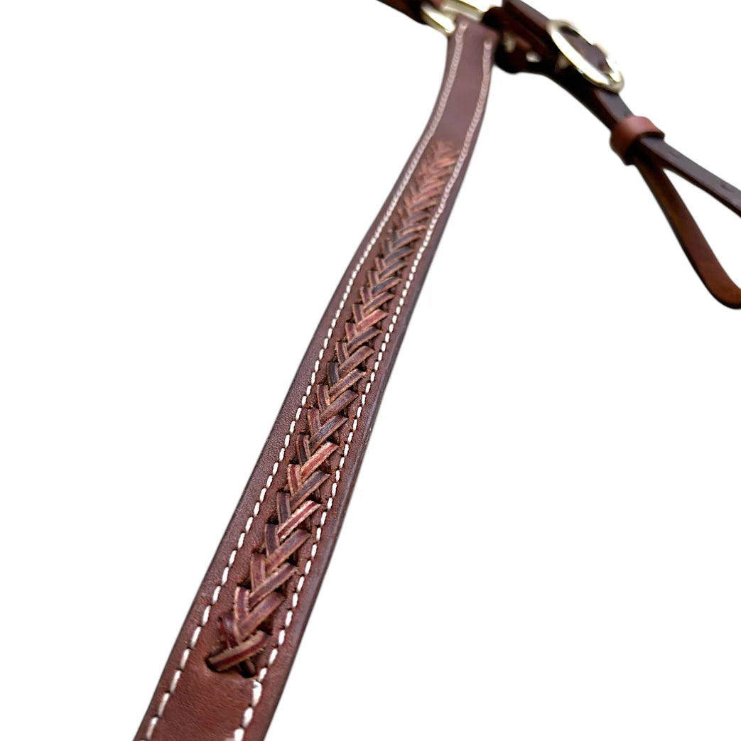 Toprail The Ashleigh 2 Tone Herringbone | Horse Supplies - Breastplate | Saddleworld Ipswich