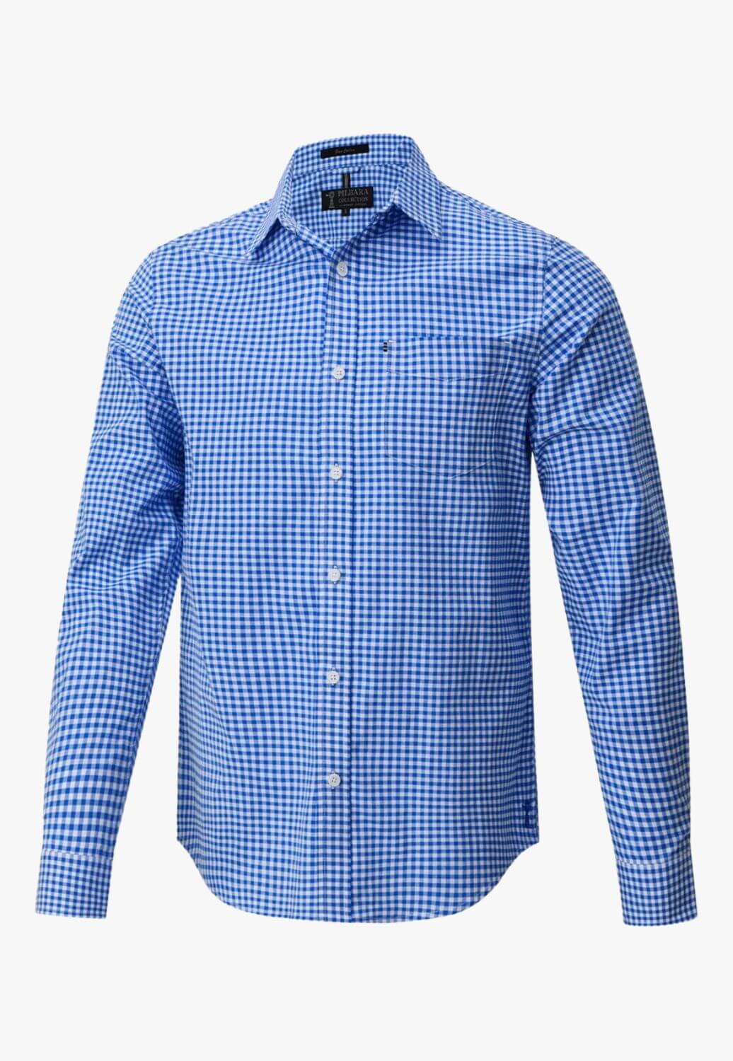 Pilbara Mens LS Gingham Shirt | Country Clothing - Mens Shirt | Saddleworld Ipswich