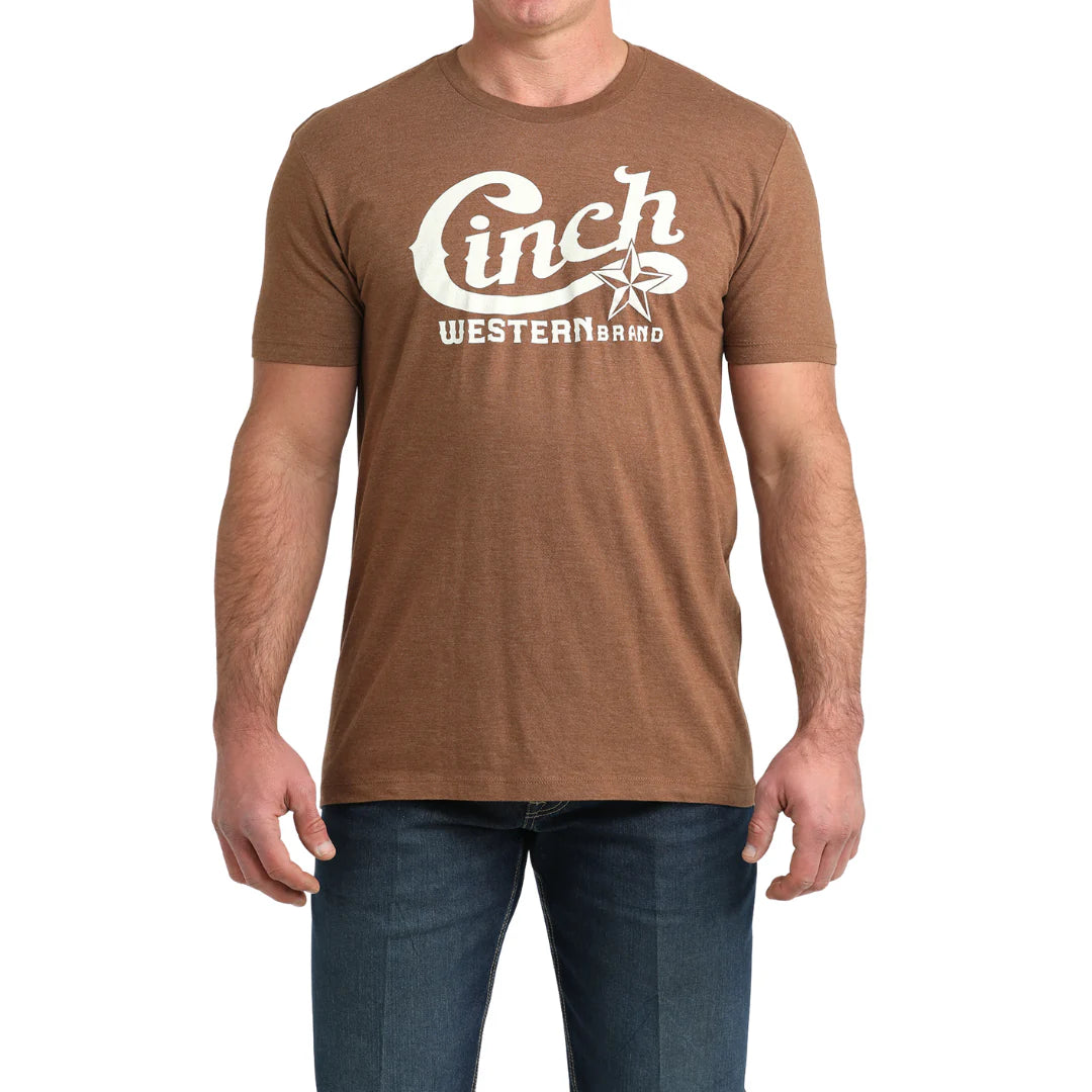 Cinch Mens Brown Short Sleeve T Shirt