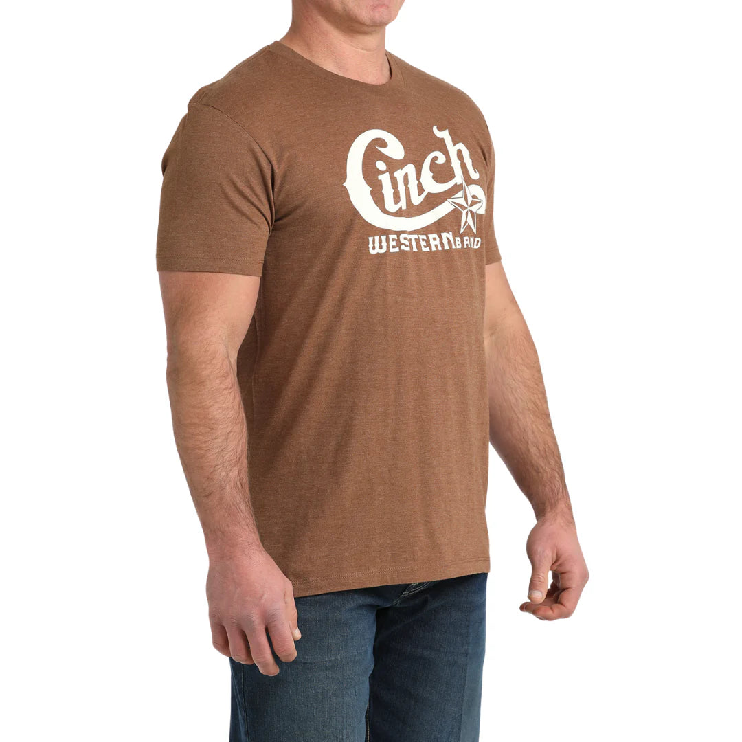 Cinch Mens Brown Short Sleeve T Shirt