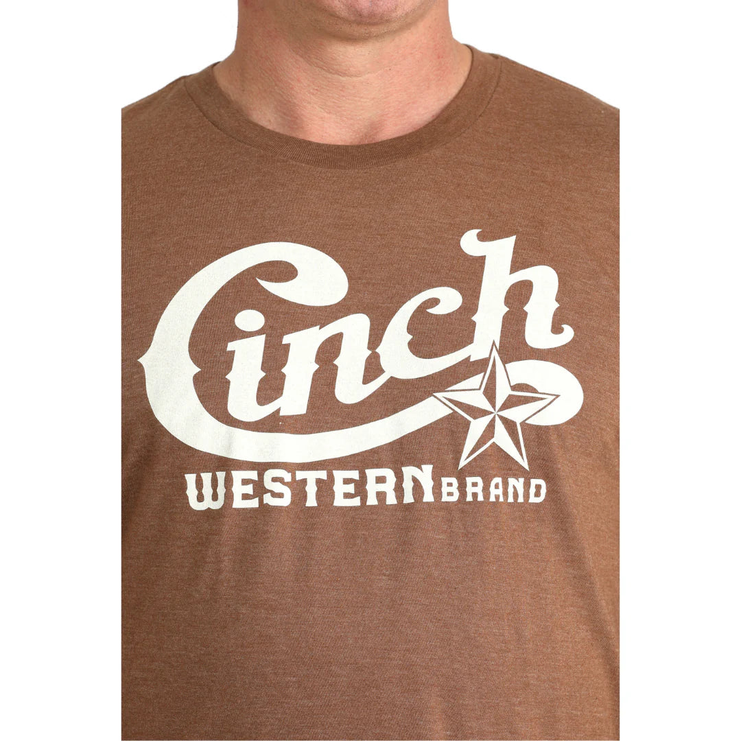 Cinch Mens Brown Short Sleeve T Shirt