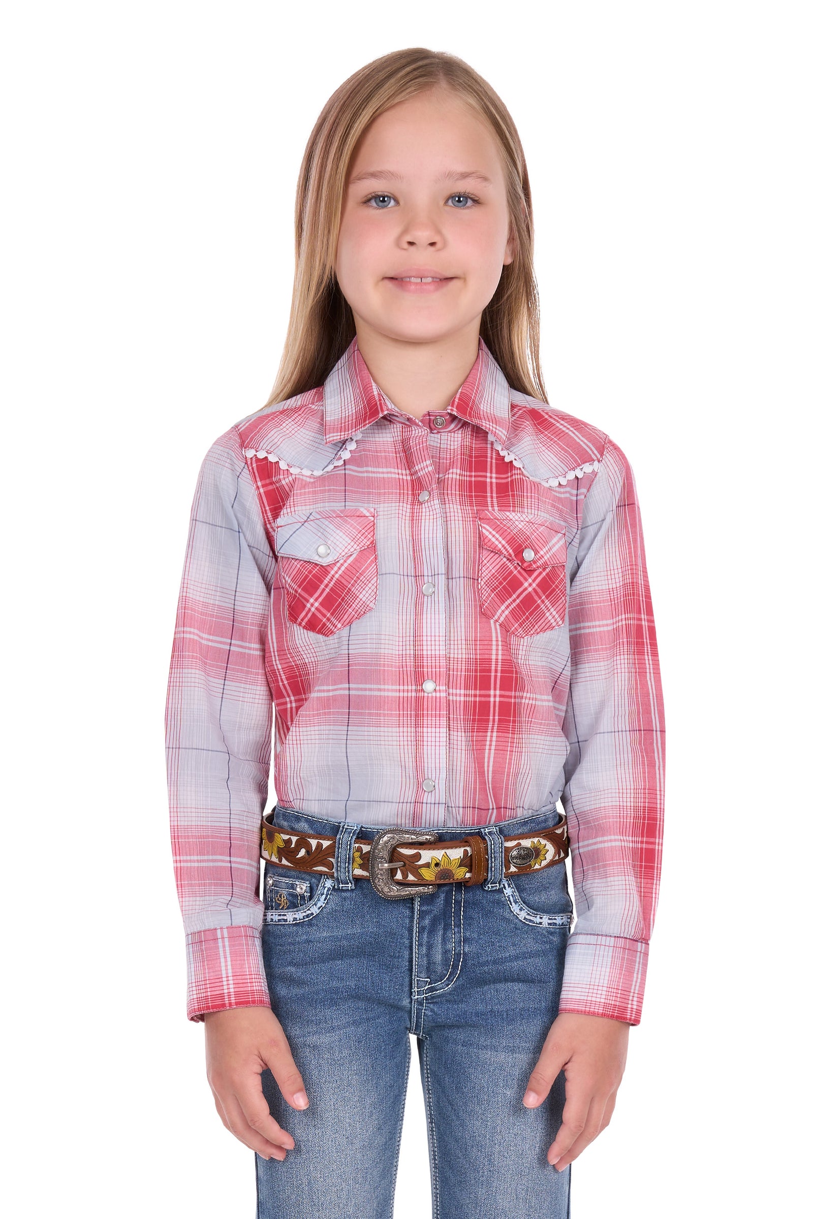 Pure Western Girls Jill LS Shirt | Country clothing - girls shirt | Saddleworld Ipswich