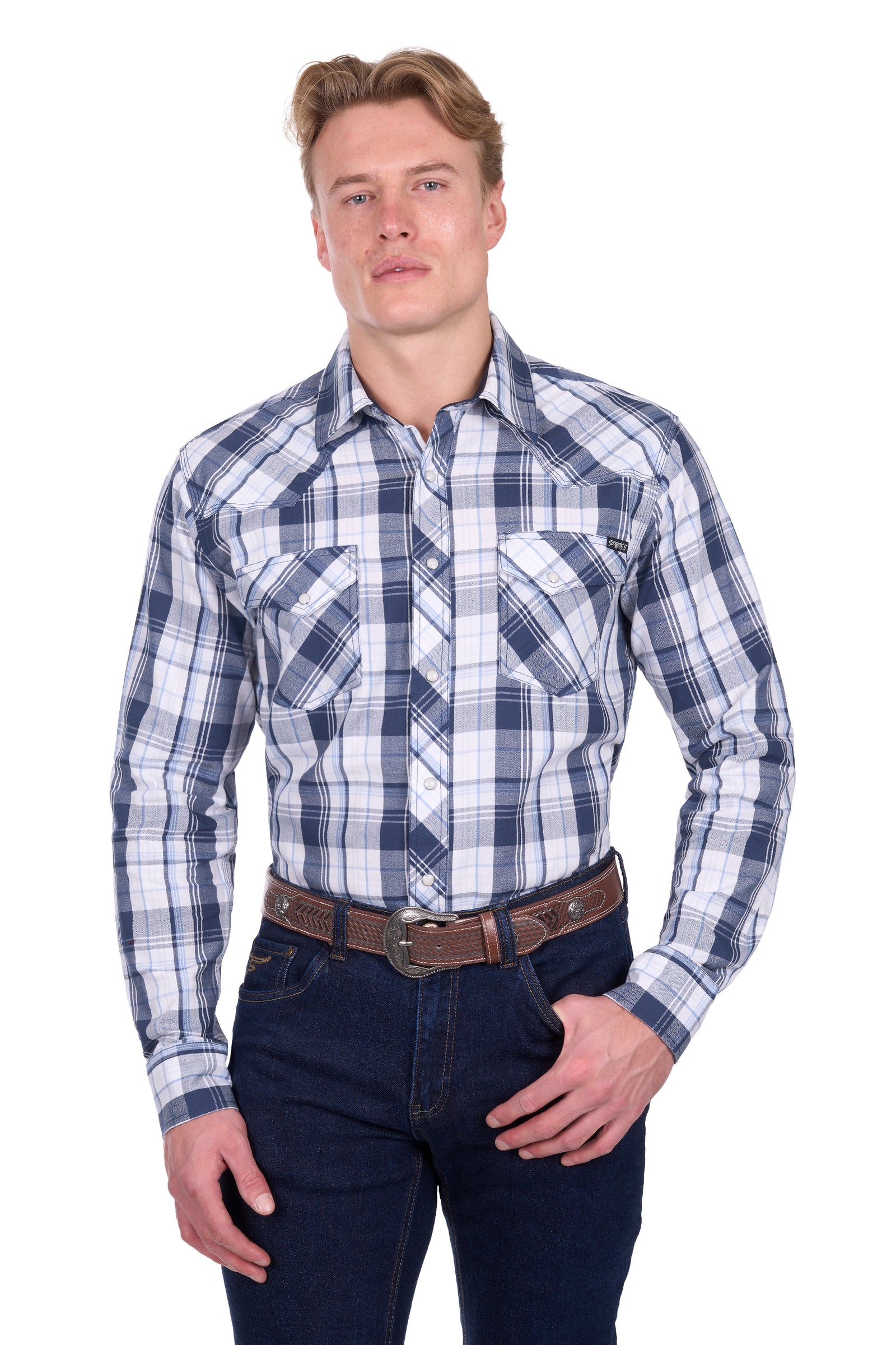 Pure Western Mens Billy Long Sleeve Shirt