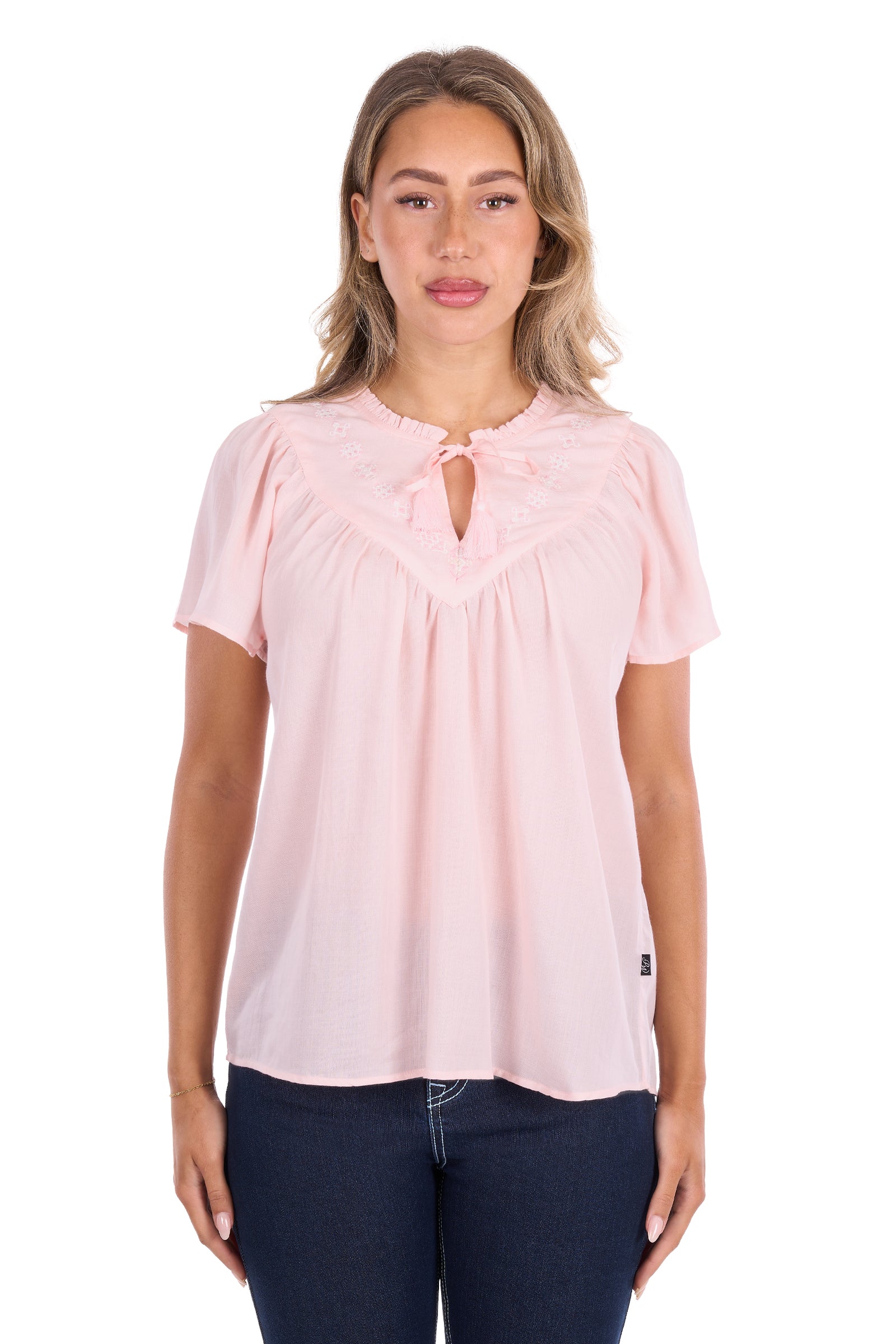 Pure Western Wmns Leslie SS Blouse