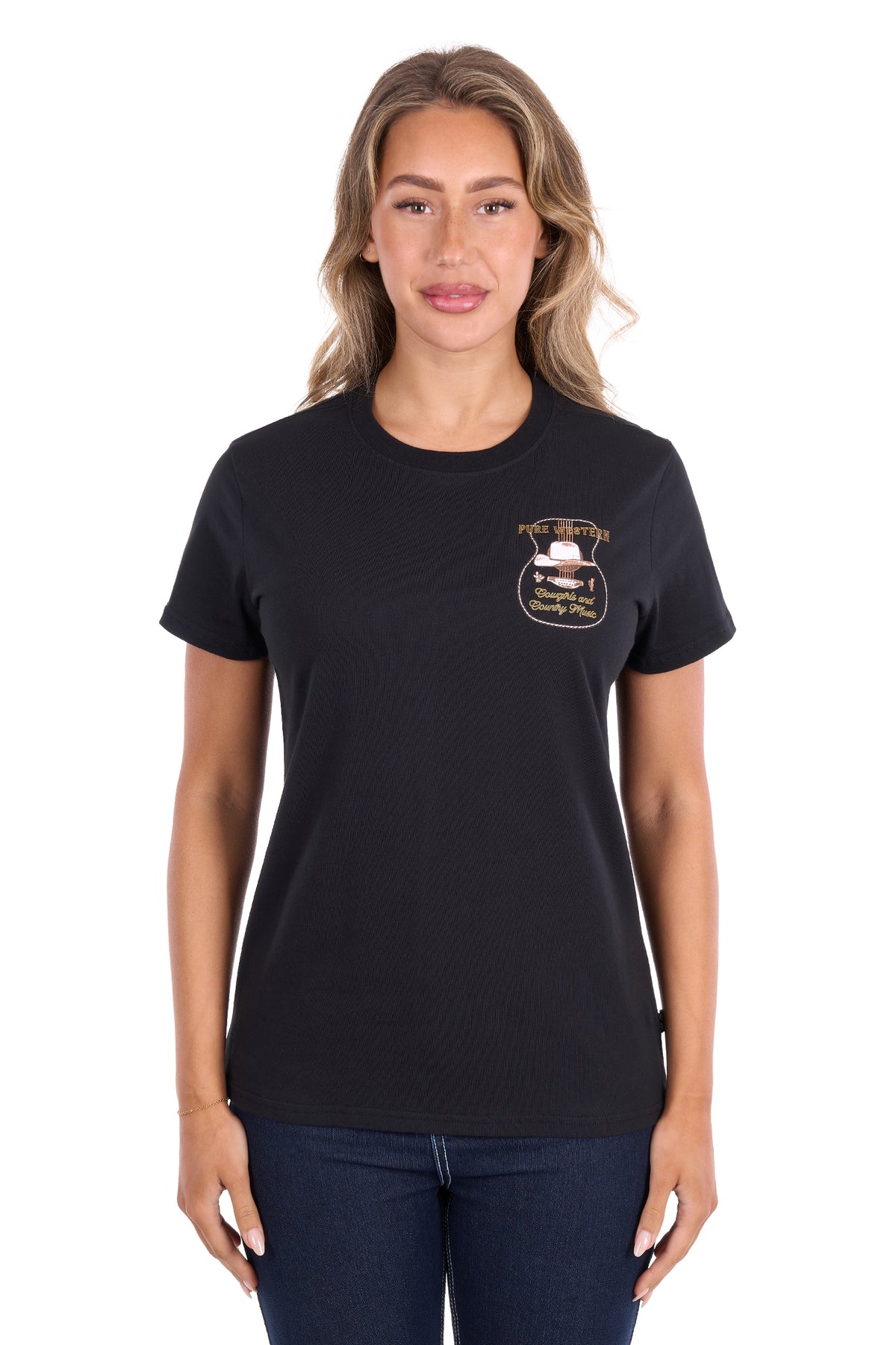 Pure Western Wmns Misty SS Tee | Country Clothing - Ladies T Shirt | Saddleworld Ipswich
