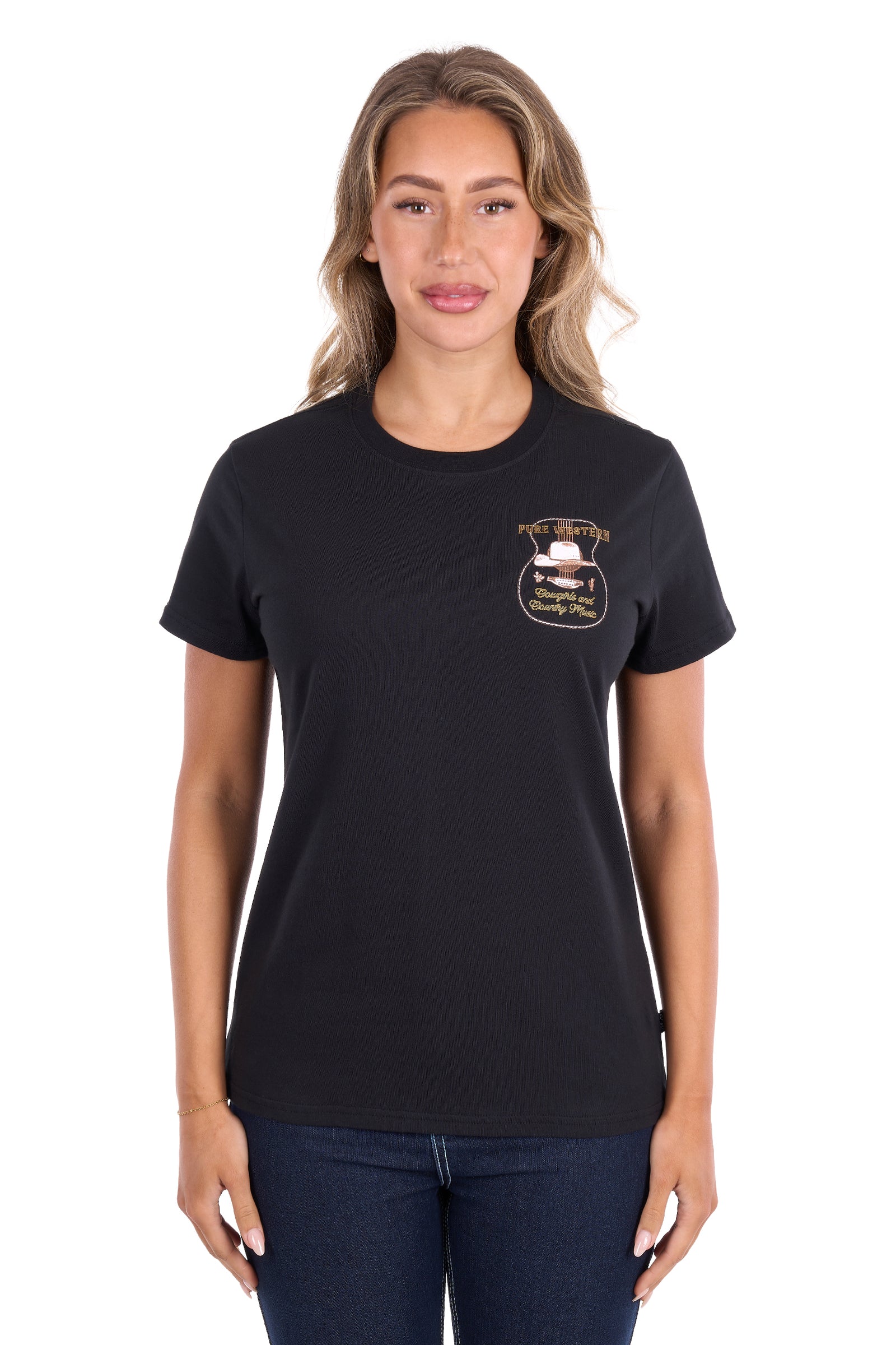 Pure Western Wmns Misty SS Tee | Country Clothing - Ladies T Shirt | Saddleworld Ipswich