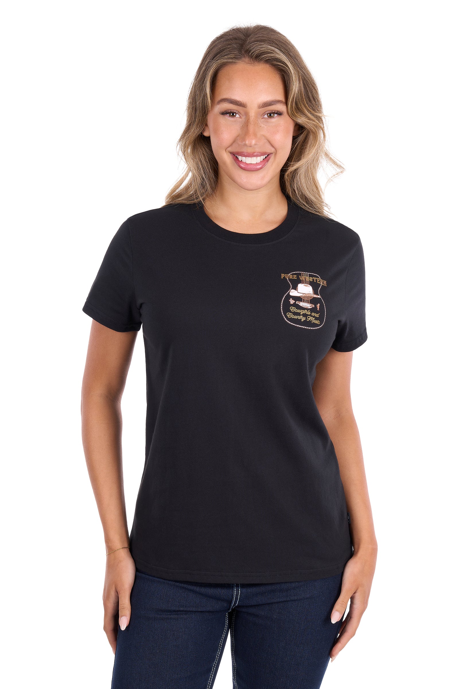 Pure Western Wmns Misty SS Tee | Country Clothing - Ladies T Shirt | Saddleworld Ipswich