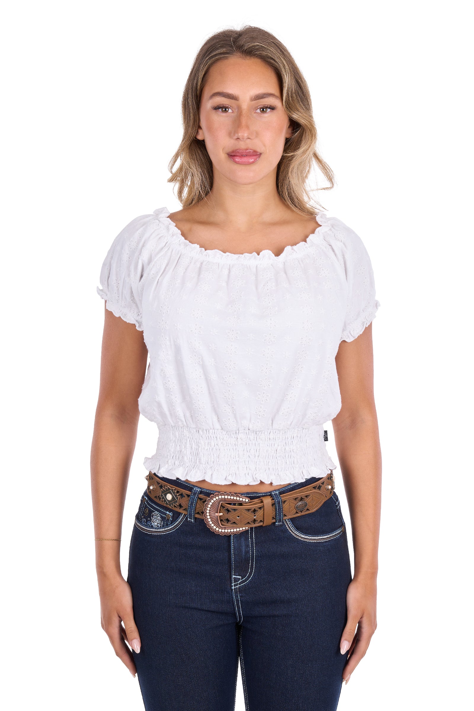 Pure Western Wmns Montana SS Blouse