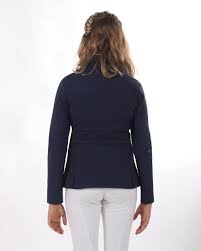 QHP Competition Jacket Juilet Junior Blue | Rider Wear - Jacket | Saddleworld Ipswich