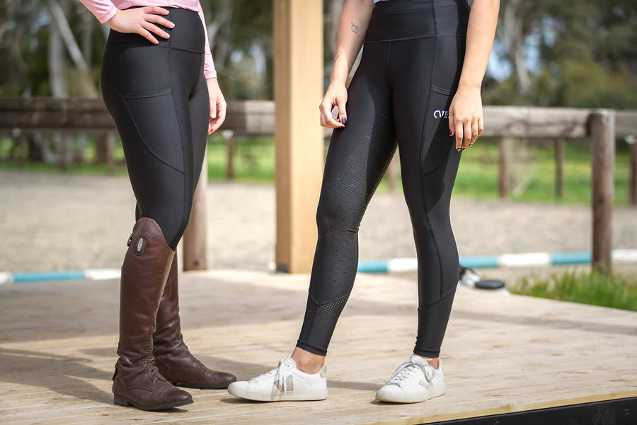 QJ Riding Evie Black Riding Tights - Clearance