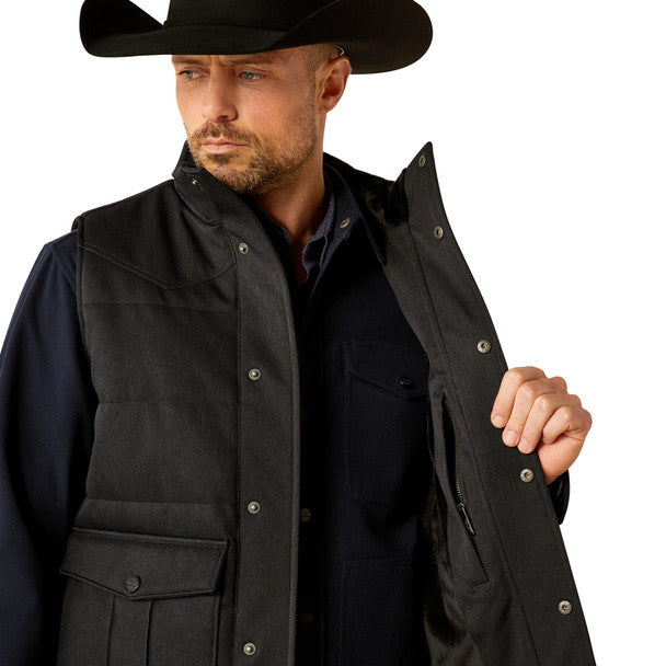 Ariat Mns Relentless Weatherford Insulated Vest Charcoal Heather - Winter Black Friday Sale